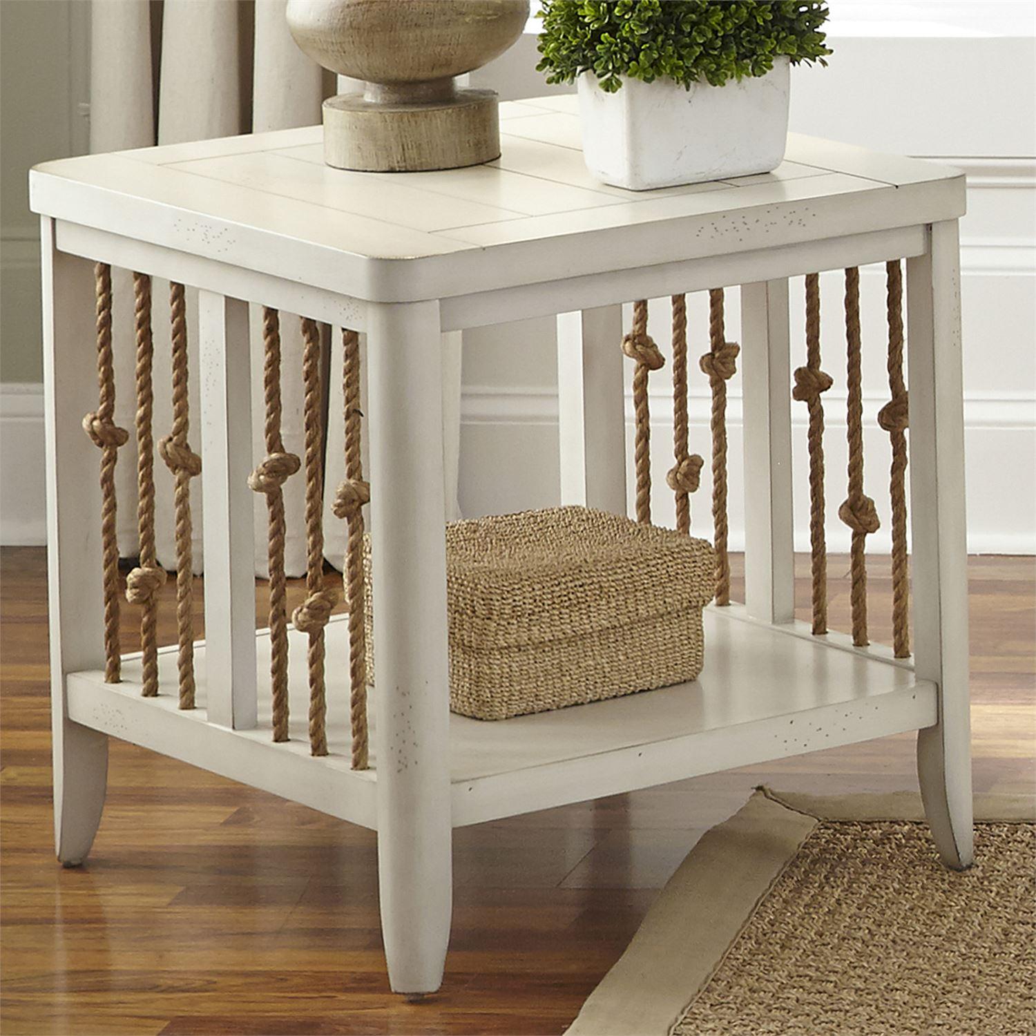 

    
Cottage White Wood End Table 469-OT1020 Liberty Furniture
