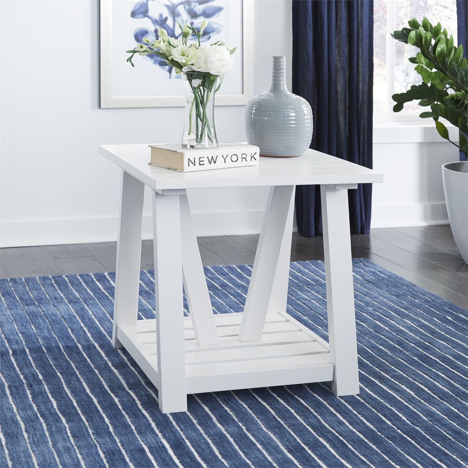 

    
Cottage White Wood End Table Summer House 607-OT1020 Liberty Furniture
