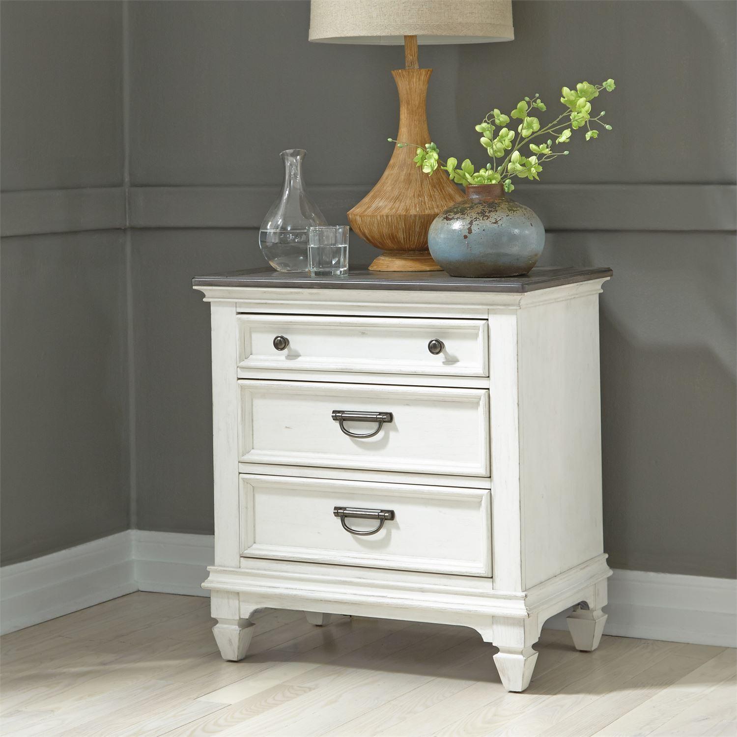 

    
Cottage White Wood Nightstand Allyson Park (417-BR) Liberty Furniture

