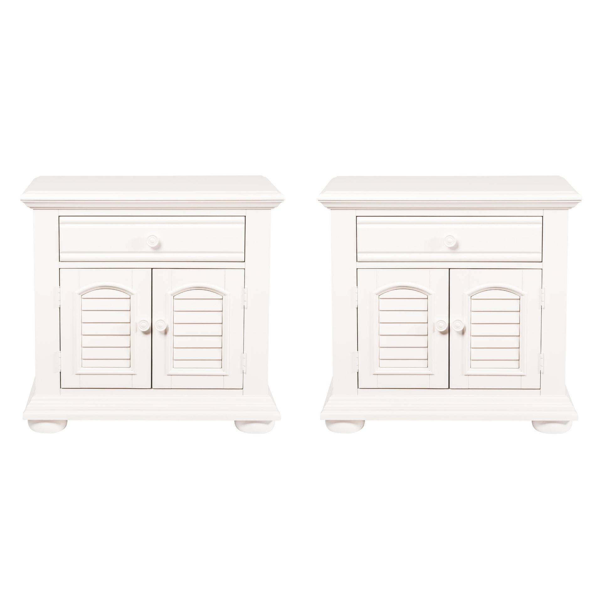 

    
Cottage White Wood Nightstand Set 2Pcs Summer House I (607-BR) Liberty Furniture
