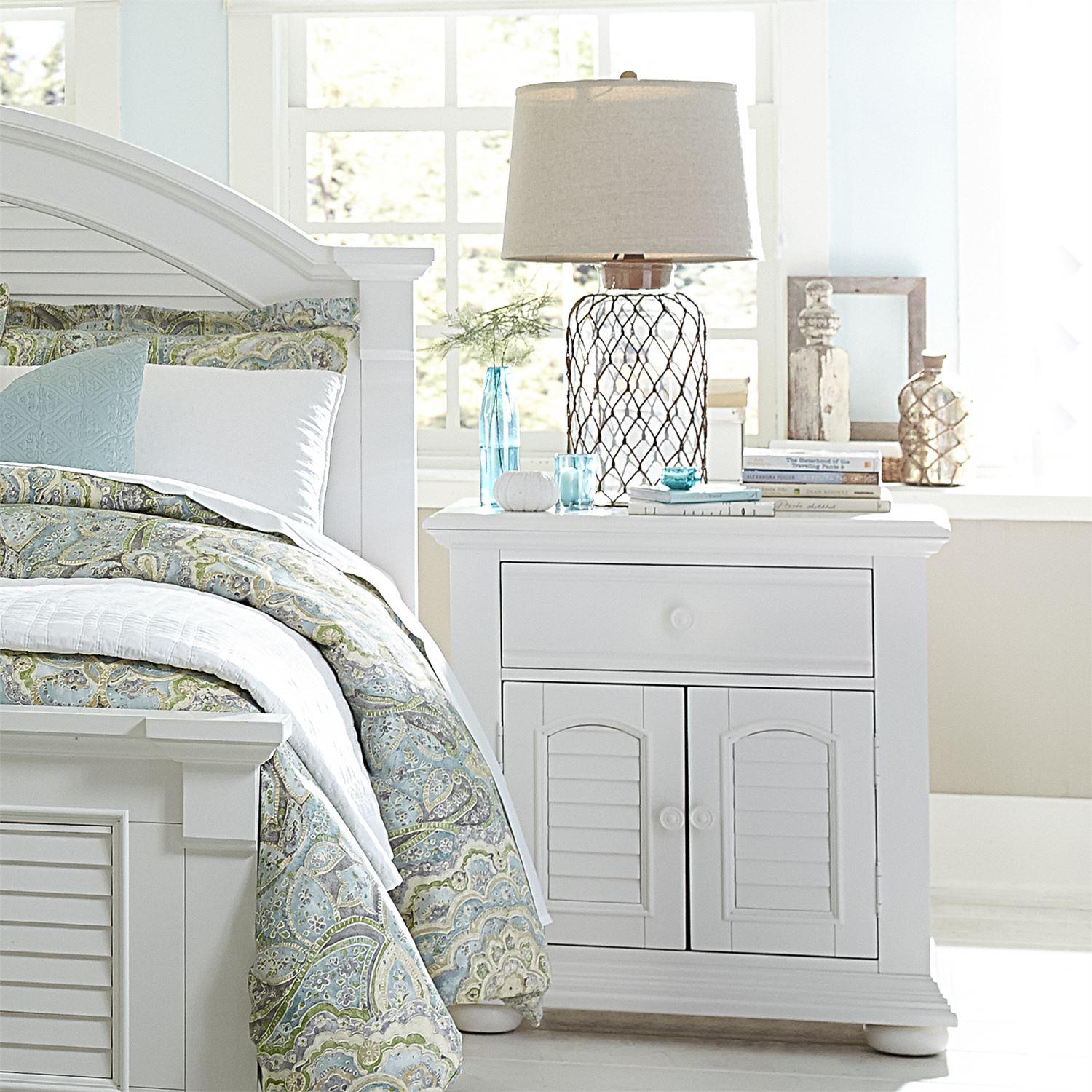 

    
Cottage White Wood Nightstand Summer House I (607-BR) Liberty Furniture
