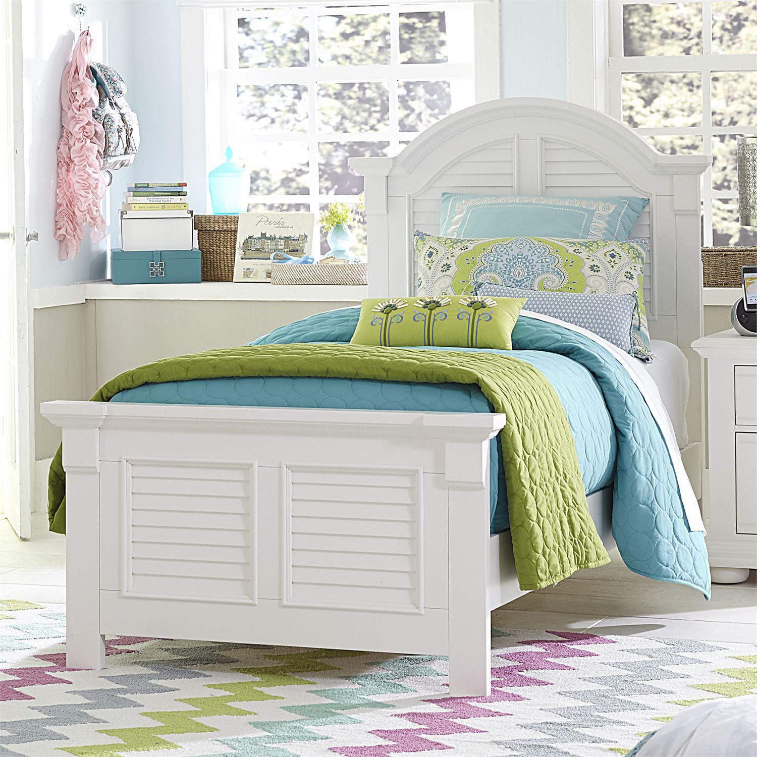 

    
Cottage White Wood Panel Twin Bed Summer House 607-YBR-TPB Liberty Furniture
