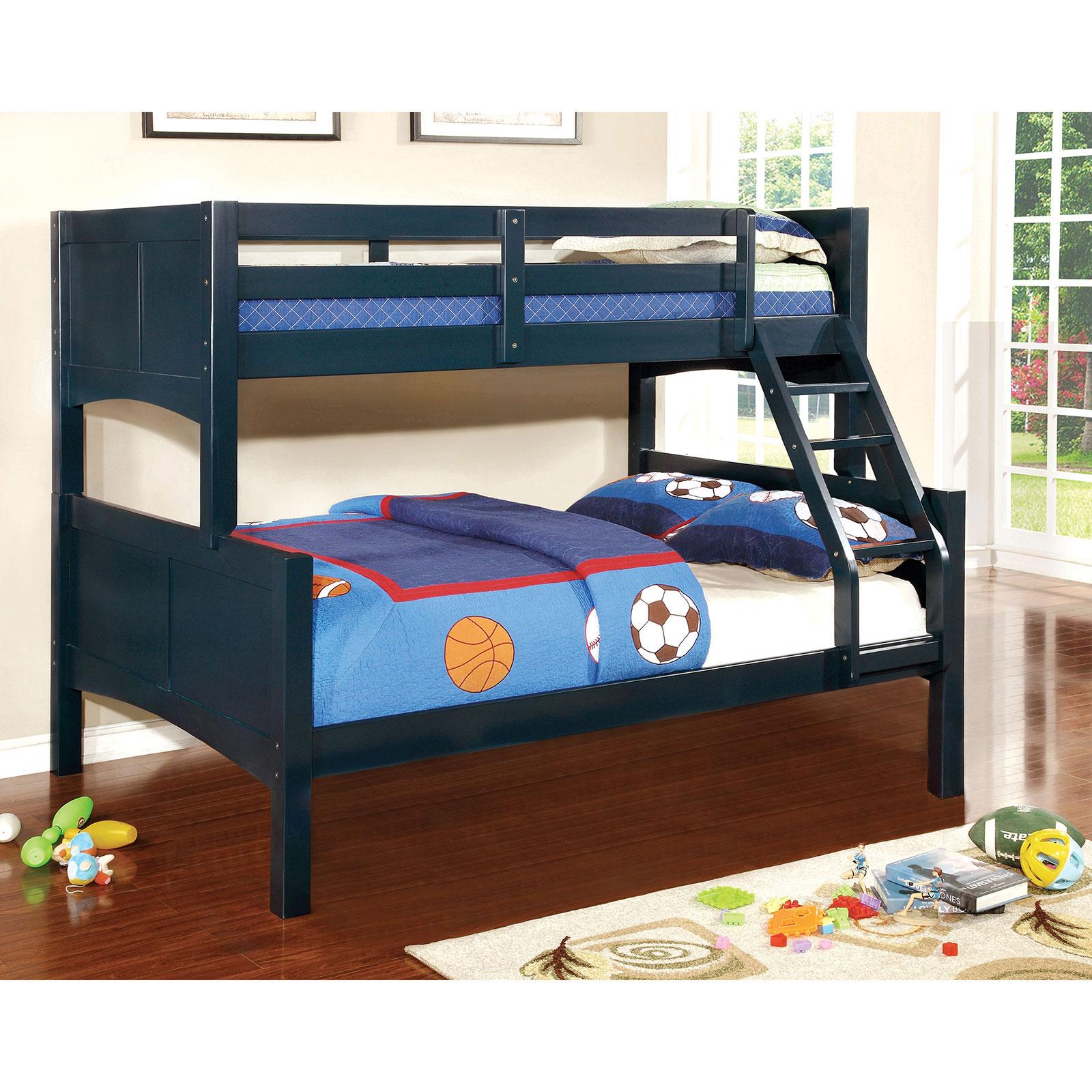 

    
Cottage Wood Bunk Bed in Blue Prismo ii by Furniture of America
