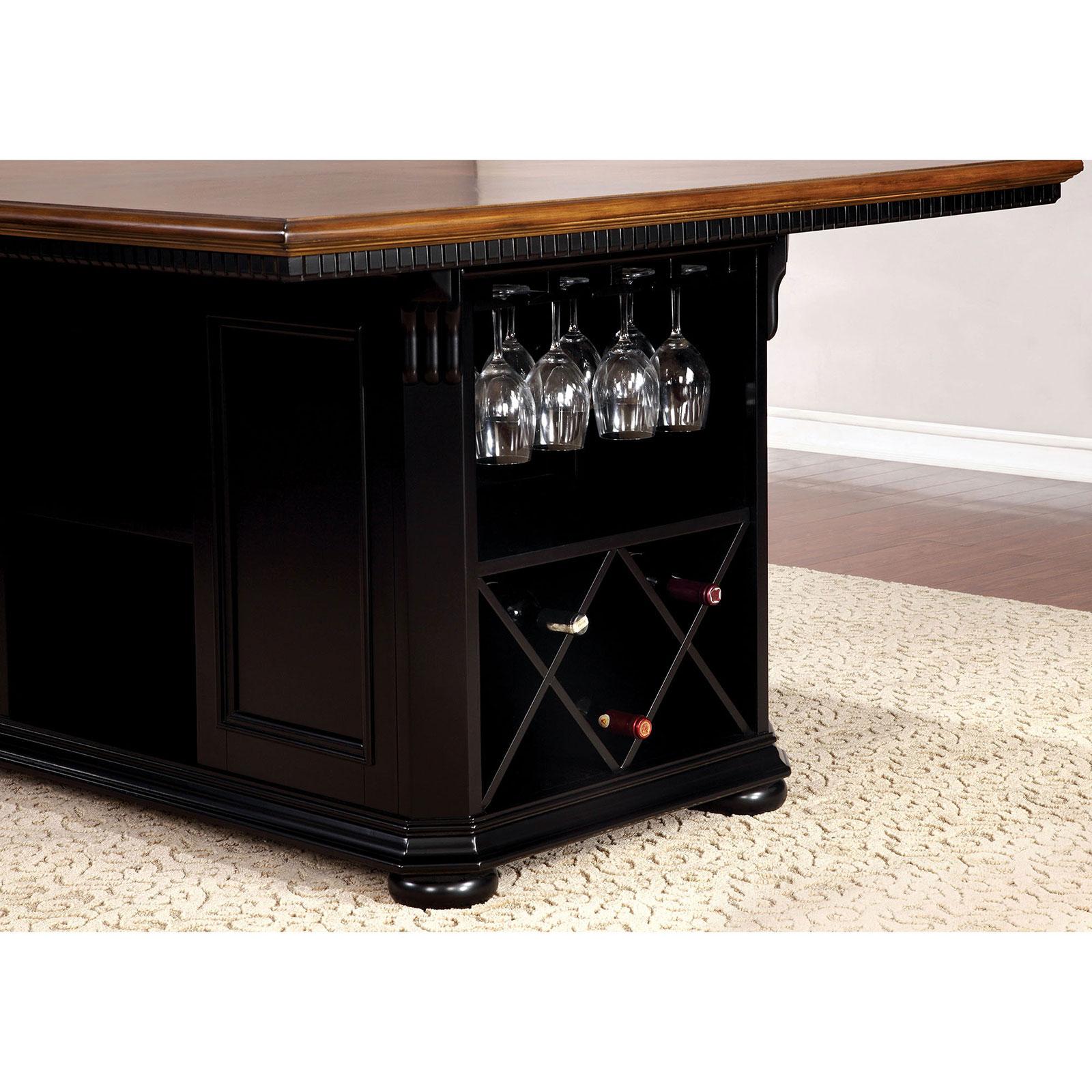 

    
Transitional Black & Cherry Solid Wood Counter Height Table Furniture of America CM3199BC-PT Sabrina
