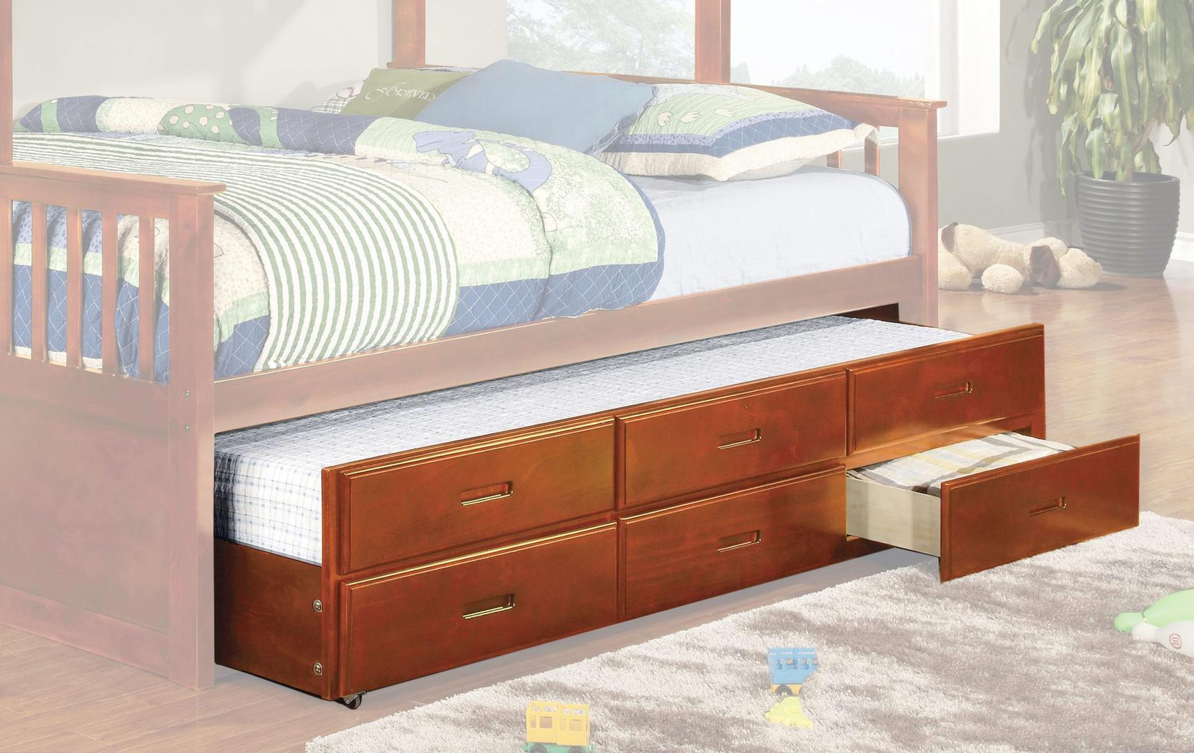 

    
Wood Queen Bunk Bed UNIVERSITY CM-BK458Q-OAK Furniture of America Cottage
