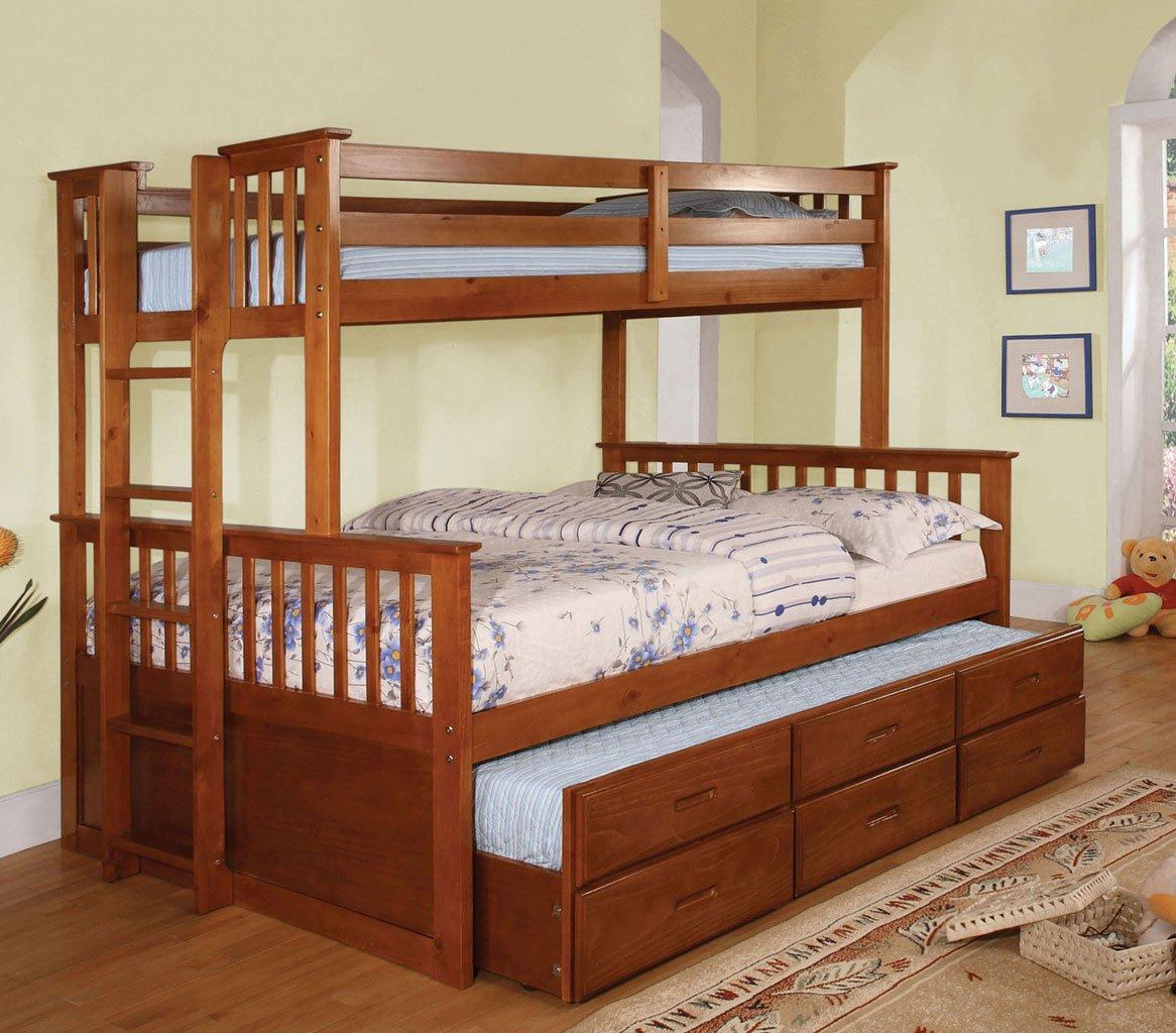 

    
Cottage Wood Twin Bunk Bed in Brown University i by Furniture of America
