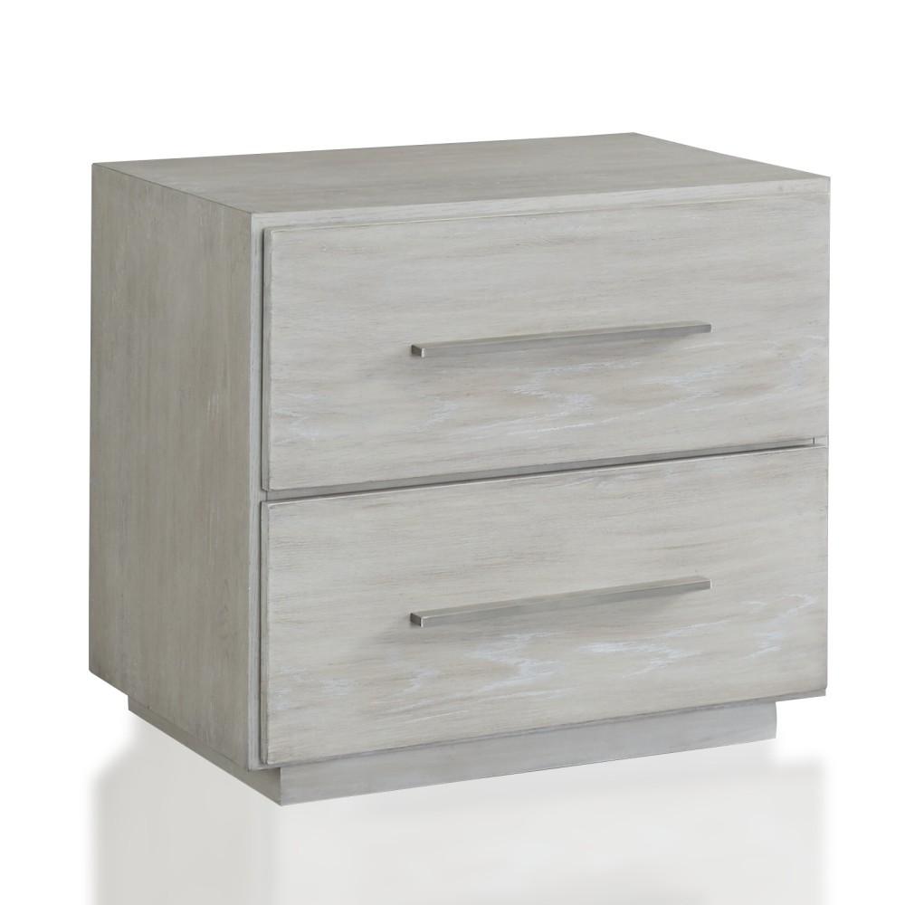 

    
Cotton Grey Finish Matte Topcoat Nightstand Set 2Pcs DESTINATION by Modus Furniture
