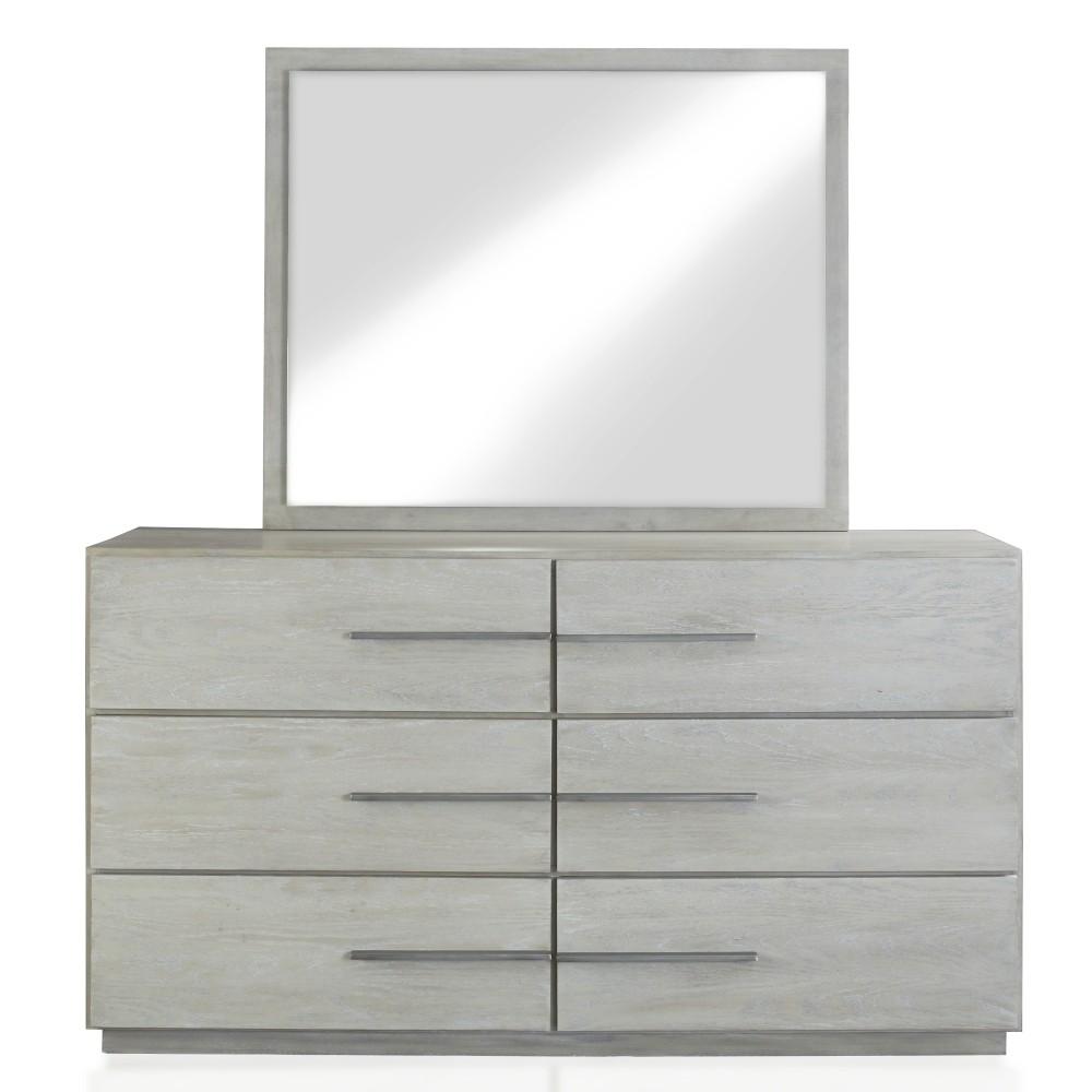 

    
 Photo  Cotton Grey Finish Queen Panel Bedroom Set 5Pcs w/Chest DESTINATION by Modus Furniture
