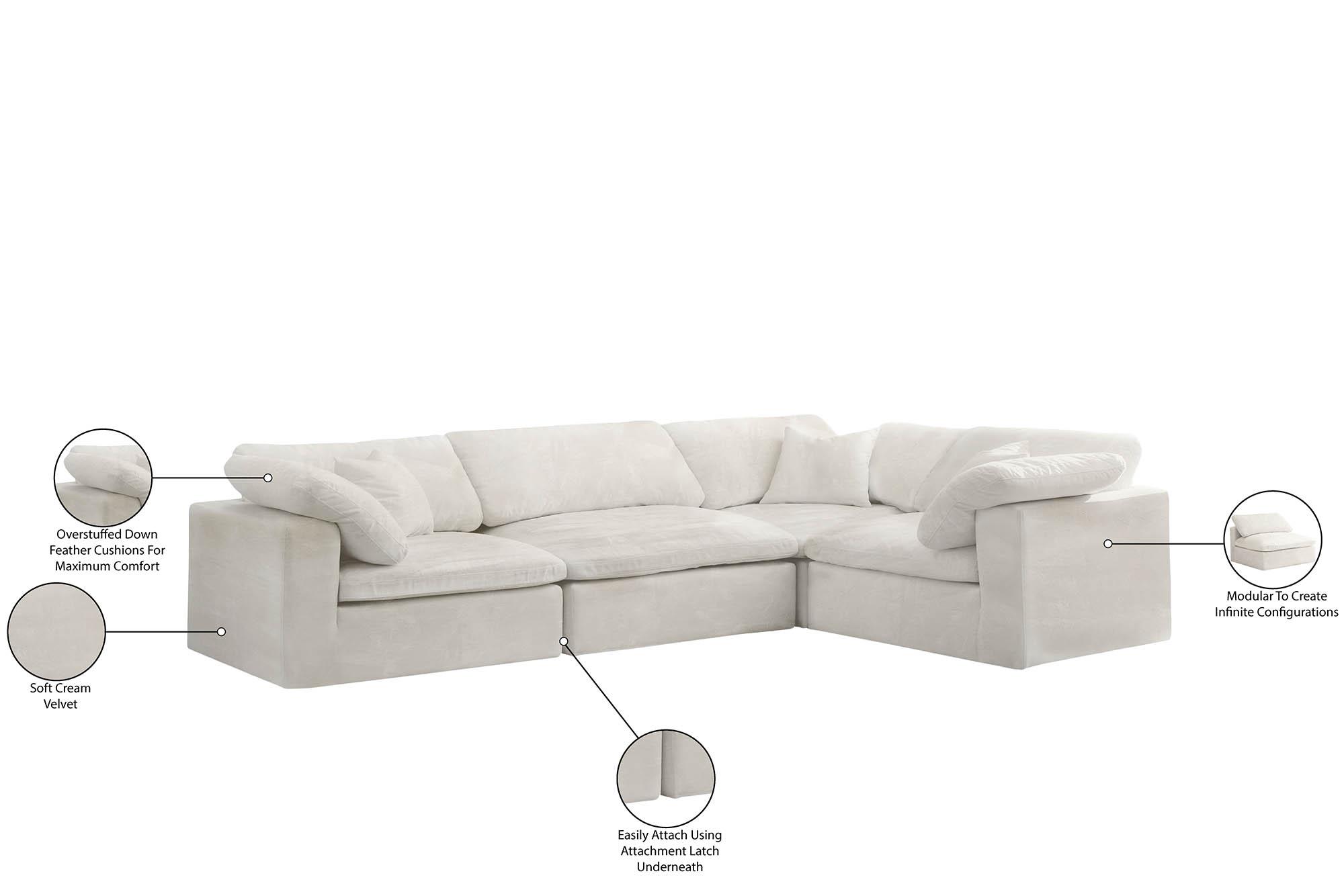 

        
Meridian Furniture 634Cream-Sec4C Modular Sectional Cream Fabric 094308319735
