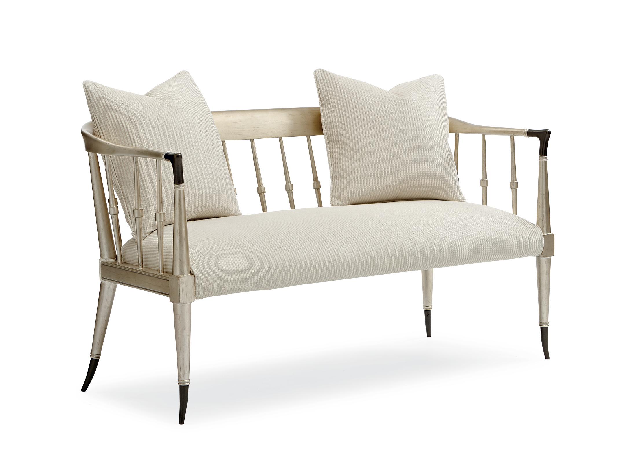 

    
Caracole Twice As Beautiful / Short and Sweet Loveseat and End Table Cream UPH-017-181-A-Set-2
