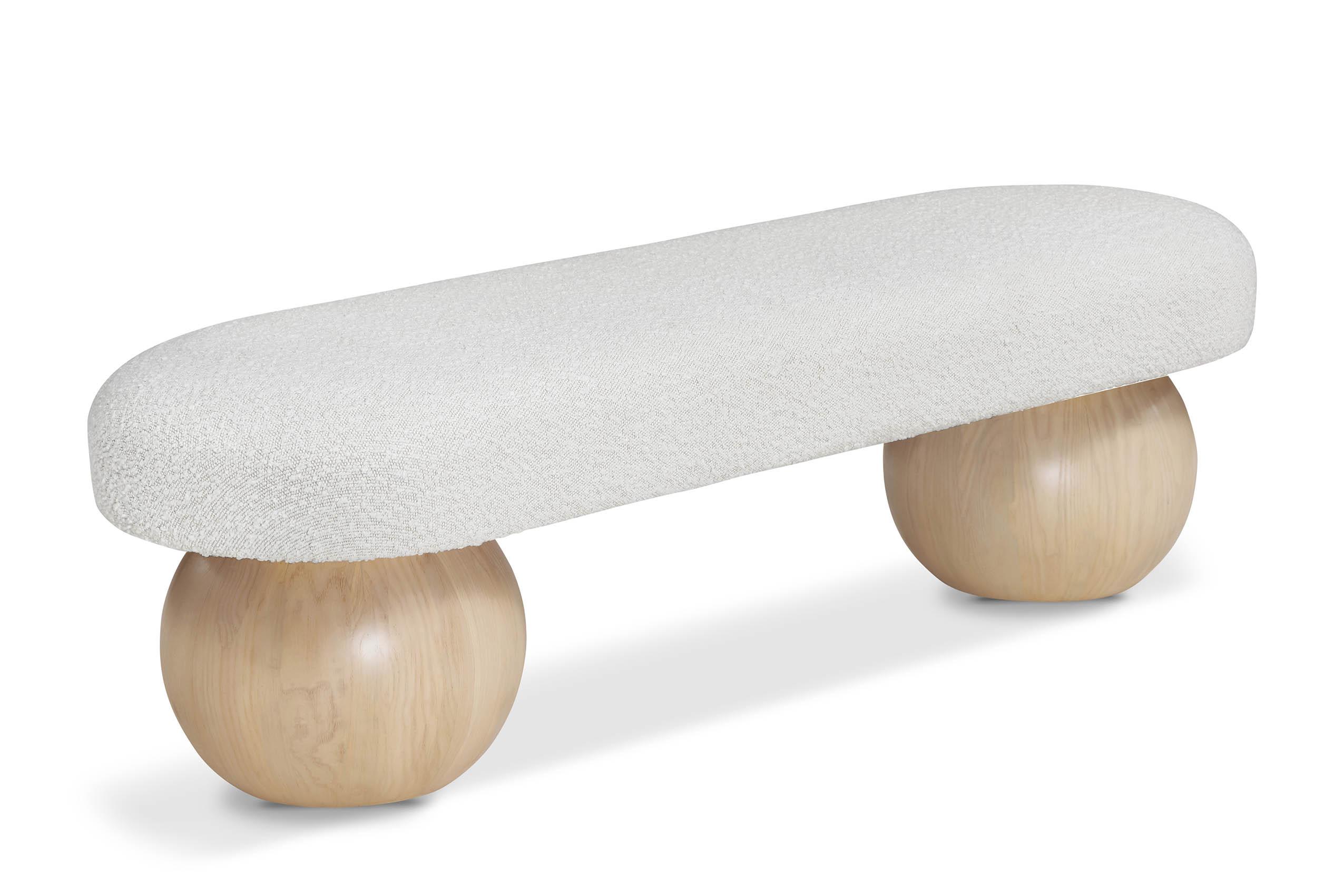 

    
Cream Boucle Bench BOWIE 22042Cream Meridian Contemporary Modern
