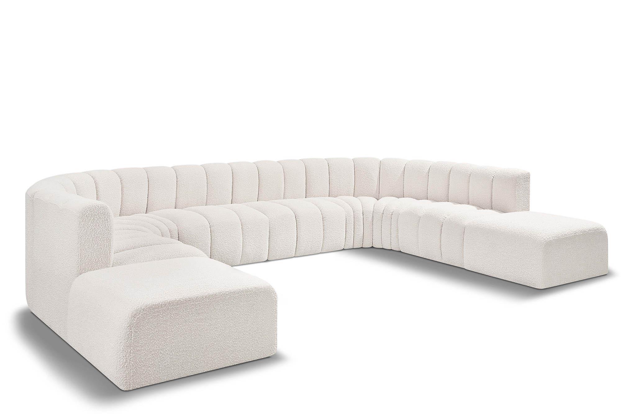 

    
Cream Boucle Channel Tufted Modular Sectional ARC 102Cream-S10A Meridian Modern
