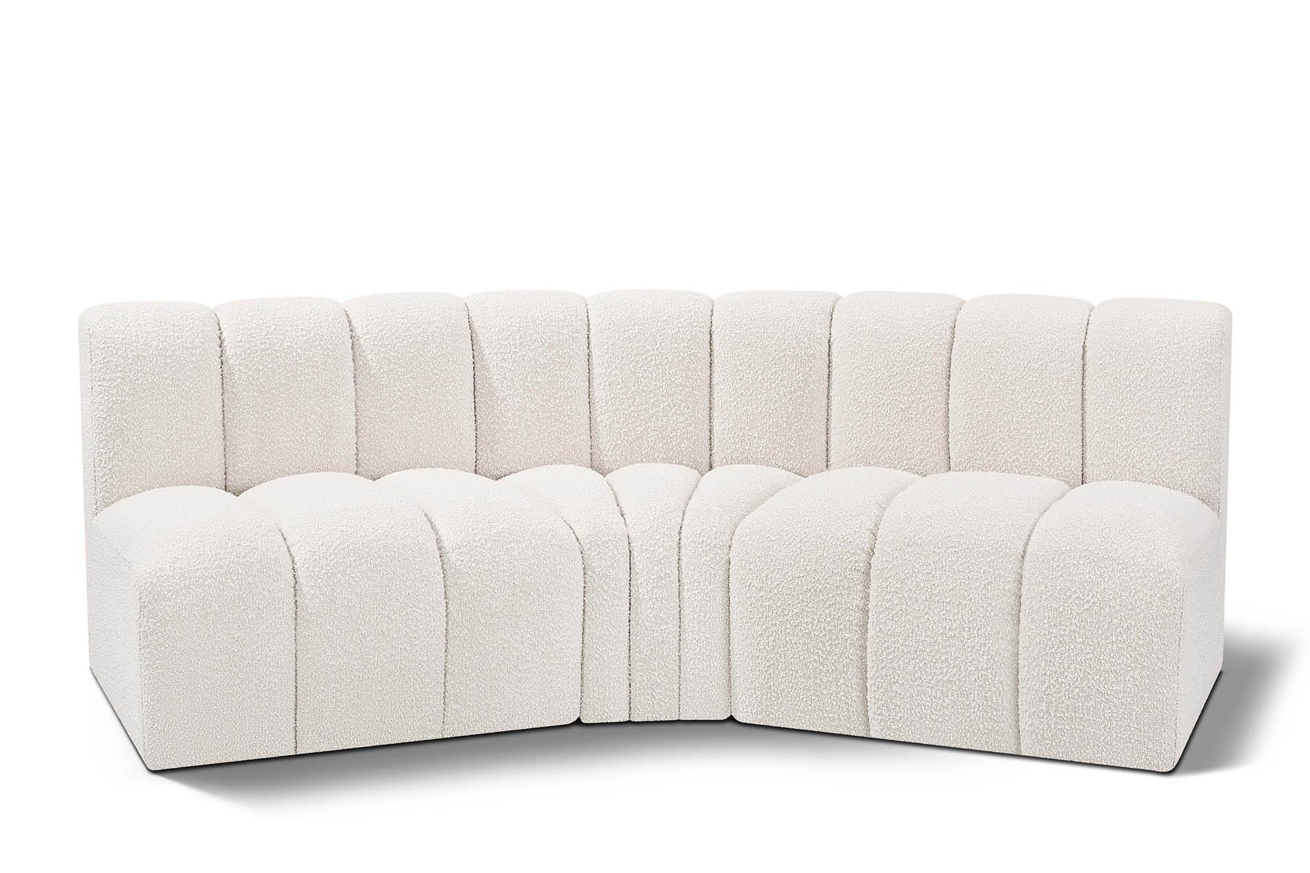 

        
Meridian Furniture ARC 102Grey-S3B Modular Sectional Sofa Cream Boucle 094308296883
