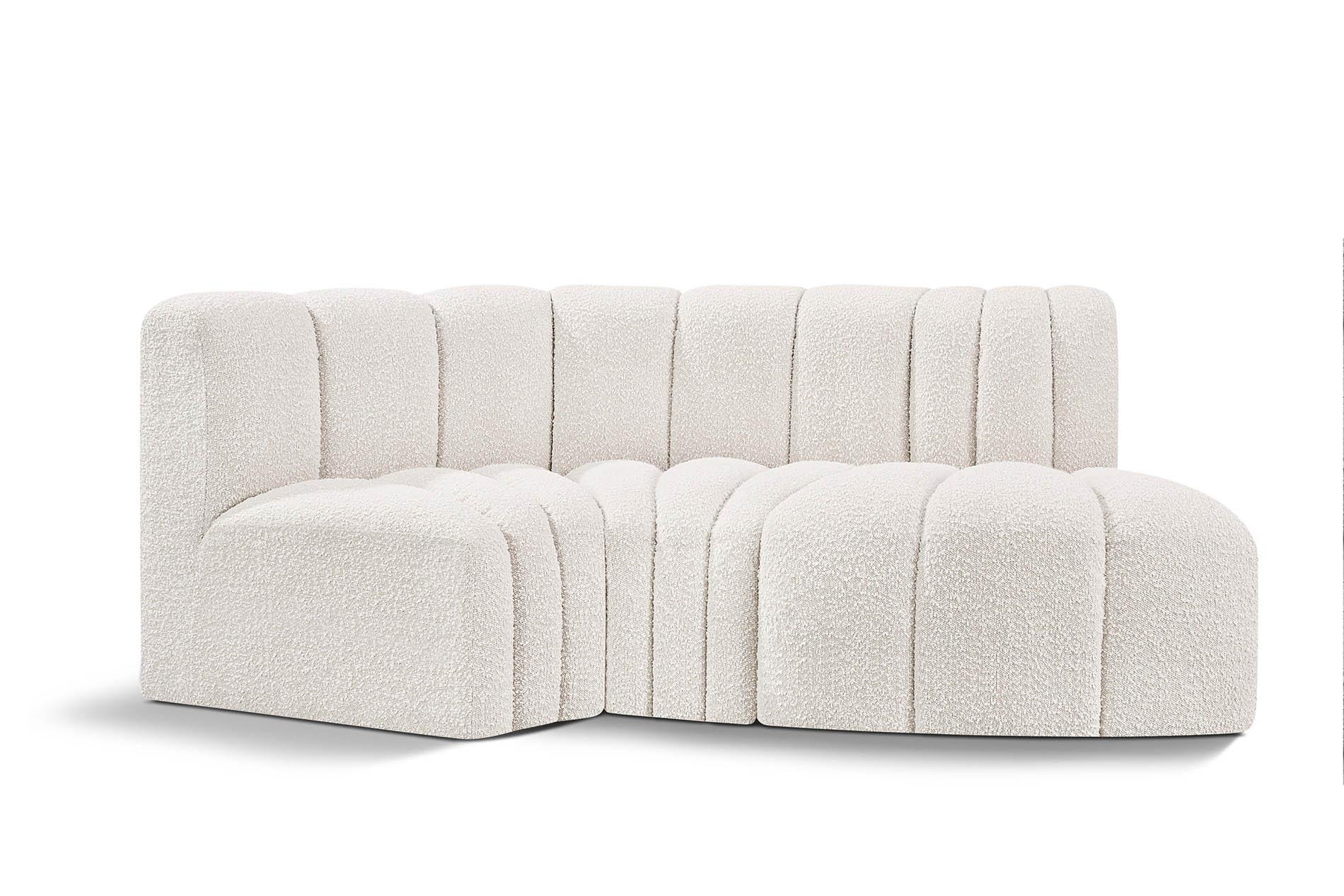 

        
Meridian Furniture ARC 102Cream-S3D Modular Sectional Sofa Cream Boucle 094308296906
