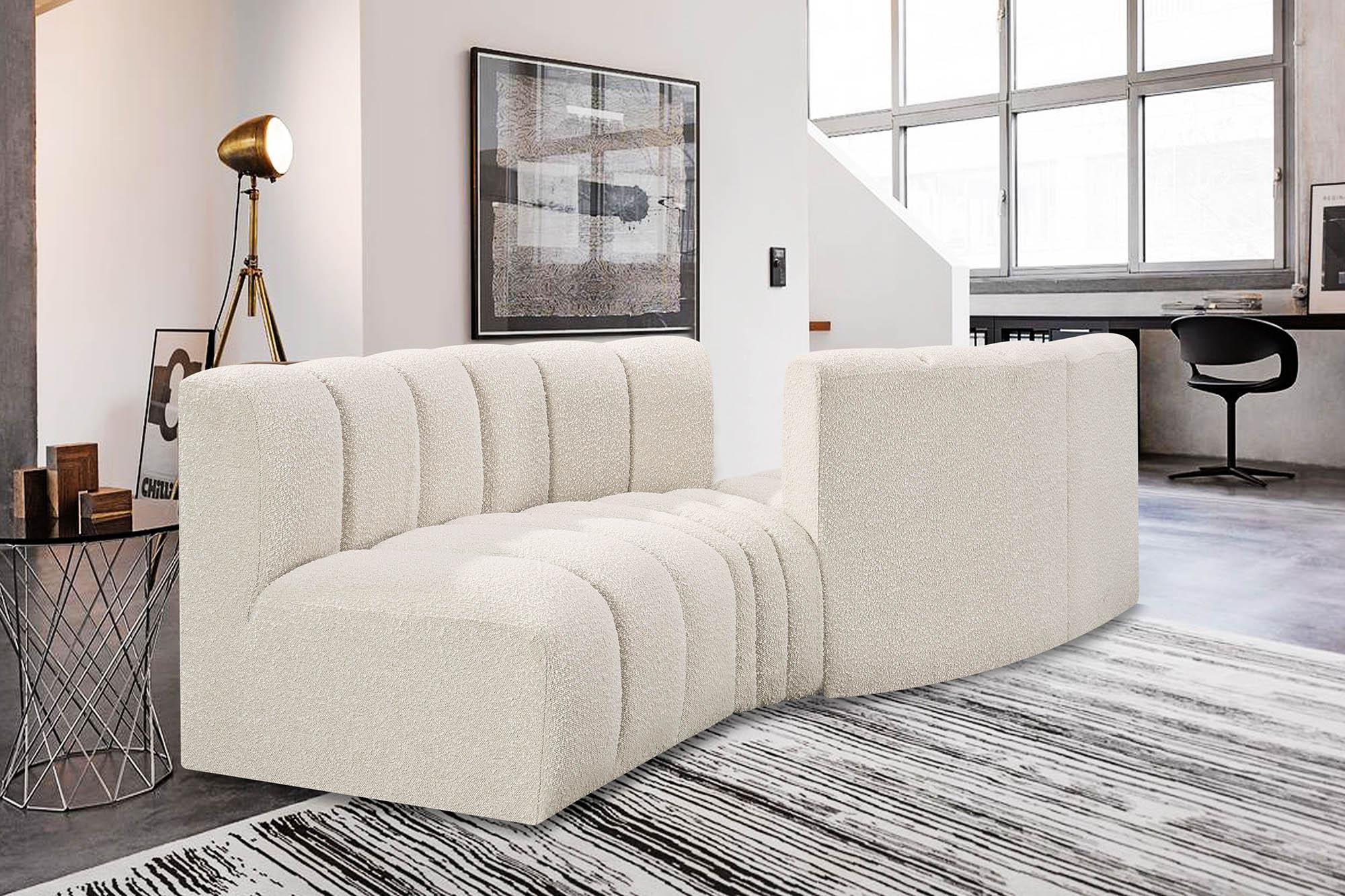 

    
Cream Boucle Channel Tufted Modular Sectional ARC 102Cream-S4A Meridian Modern
