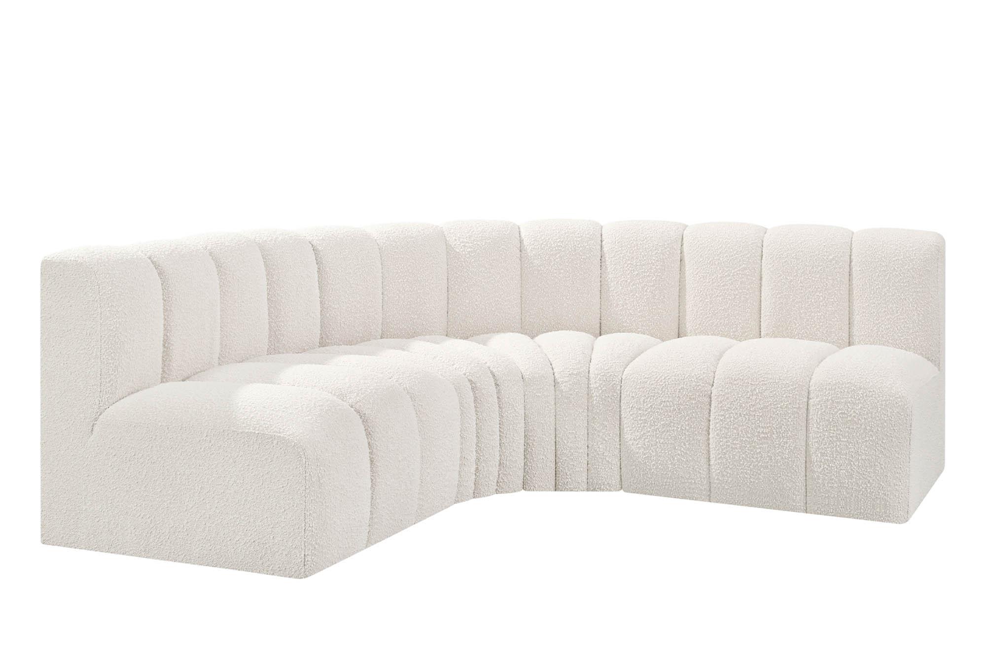 

        
Meridian Furniture ARC 102Cream-S4B Modular Sectional Sofa Cream Boucle 094308296944
