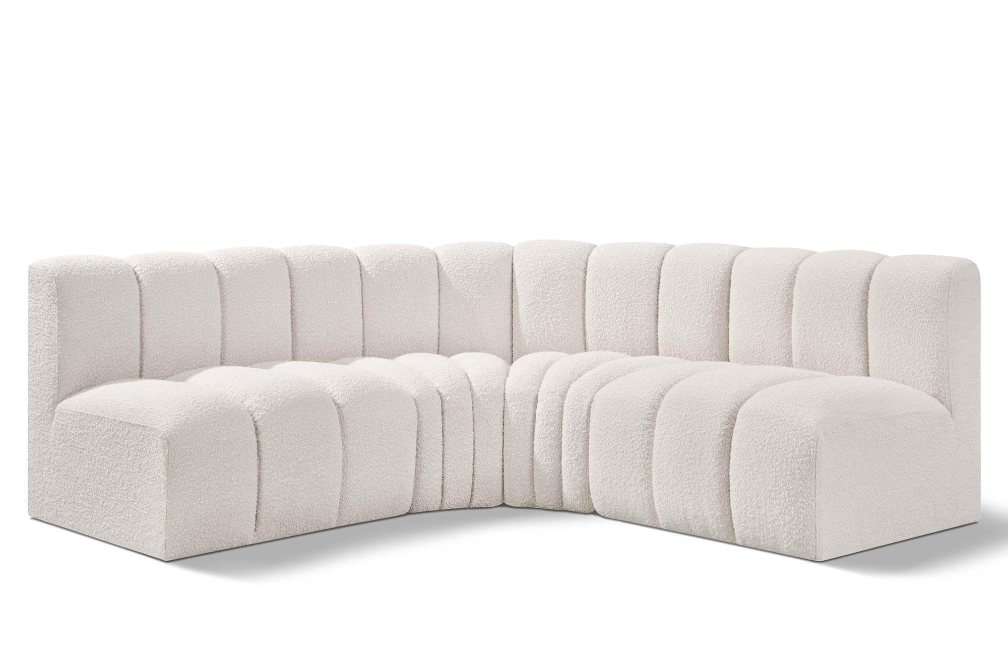 Contemporary, Modern Modular Sectional Sofa ARC 102Cream-S4B 102Cream-S4B in Cream 