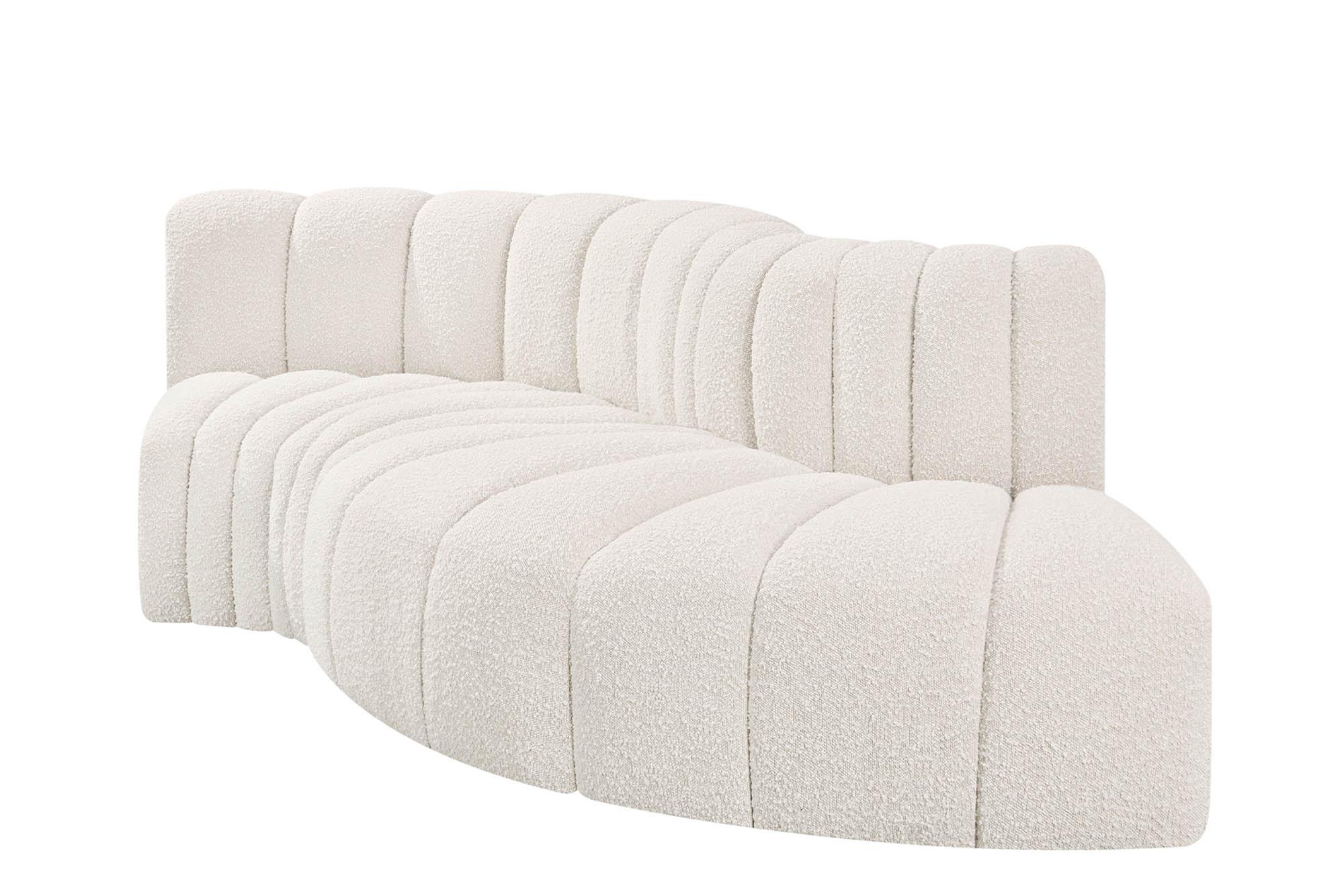 

        
Meridian Furniture ARC 102Cream-S4D Modular Sectional Sofa Cream Boucle 094308296968
