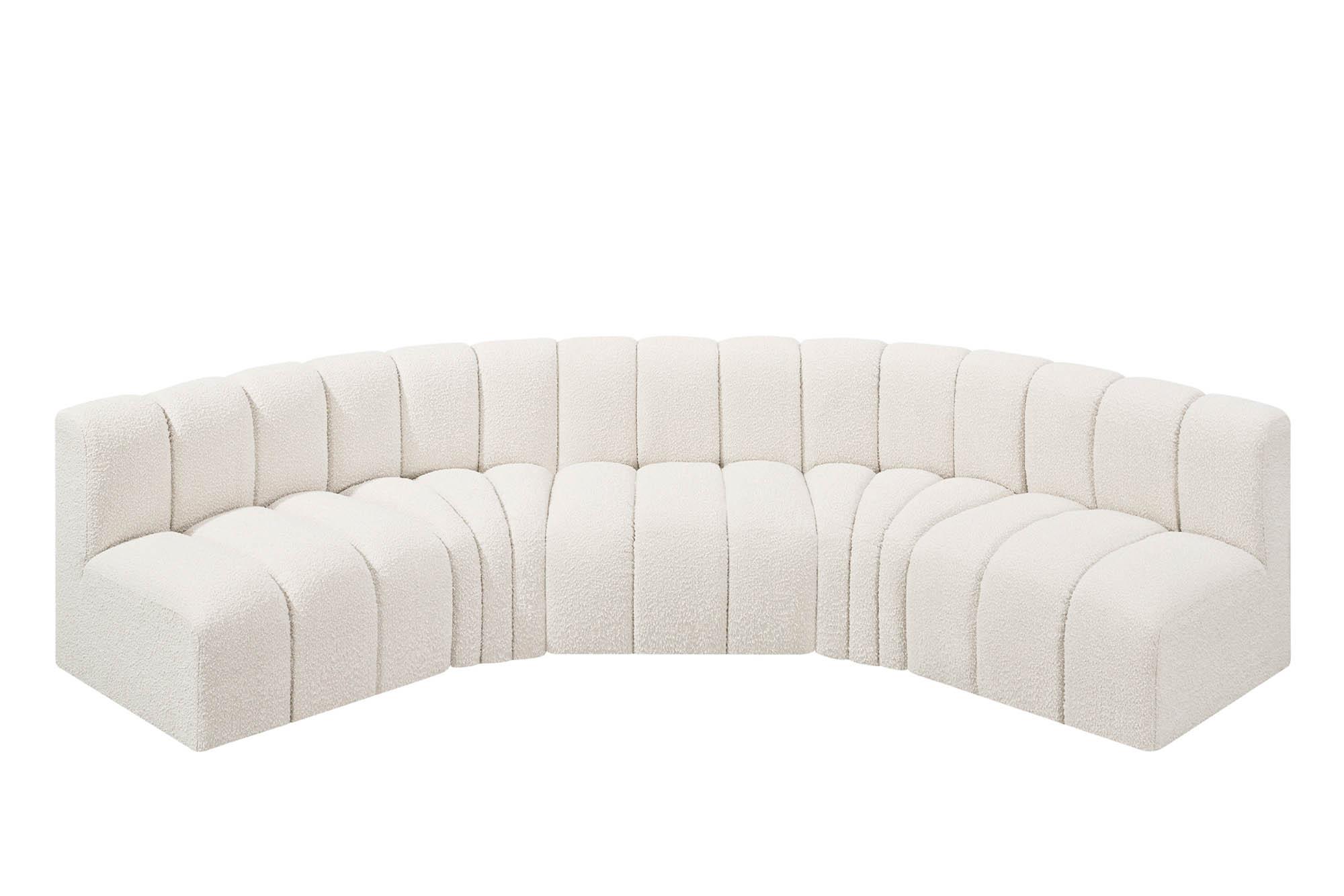 

        
Meridian Furniture ARC 102Cream-S5A Modular Sectional Sofa Cream Boucle 094308297002
