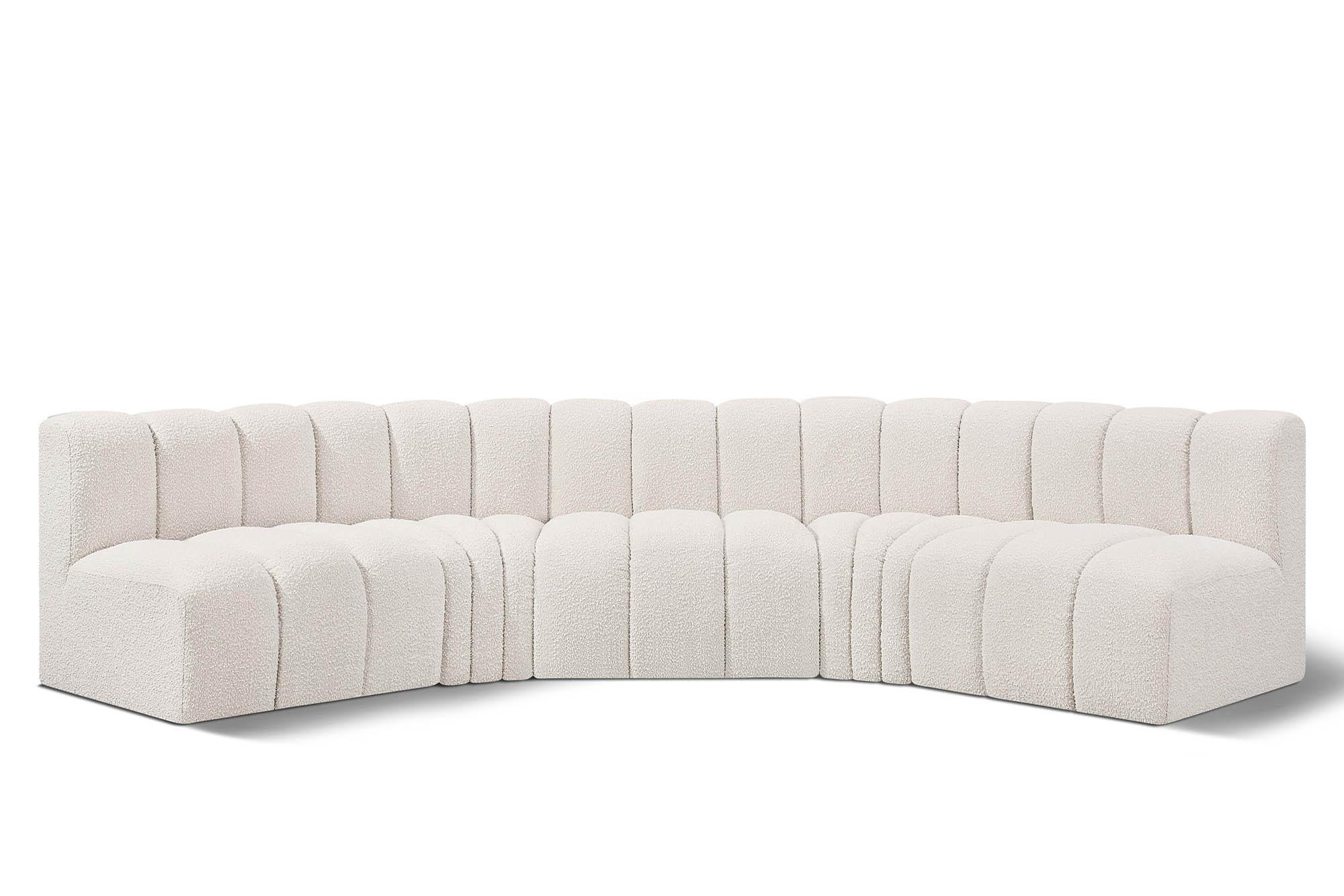 

    
Cream Boucle Channel Tufted Modular Sectional ARC 102Cream-S5A Meridian Modern
