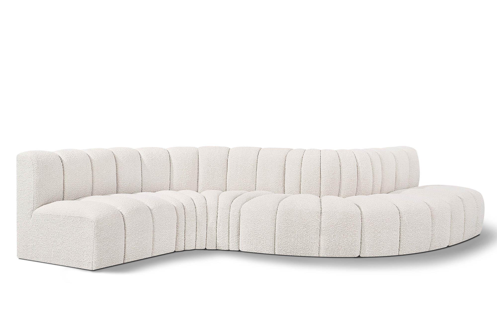 

    
Cream Boucle Channel Tufted Modular Sectional ARC 102Cream-S6A Meridian Modern
