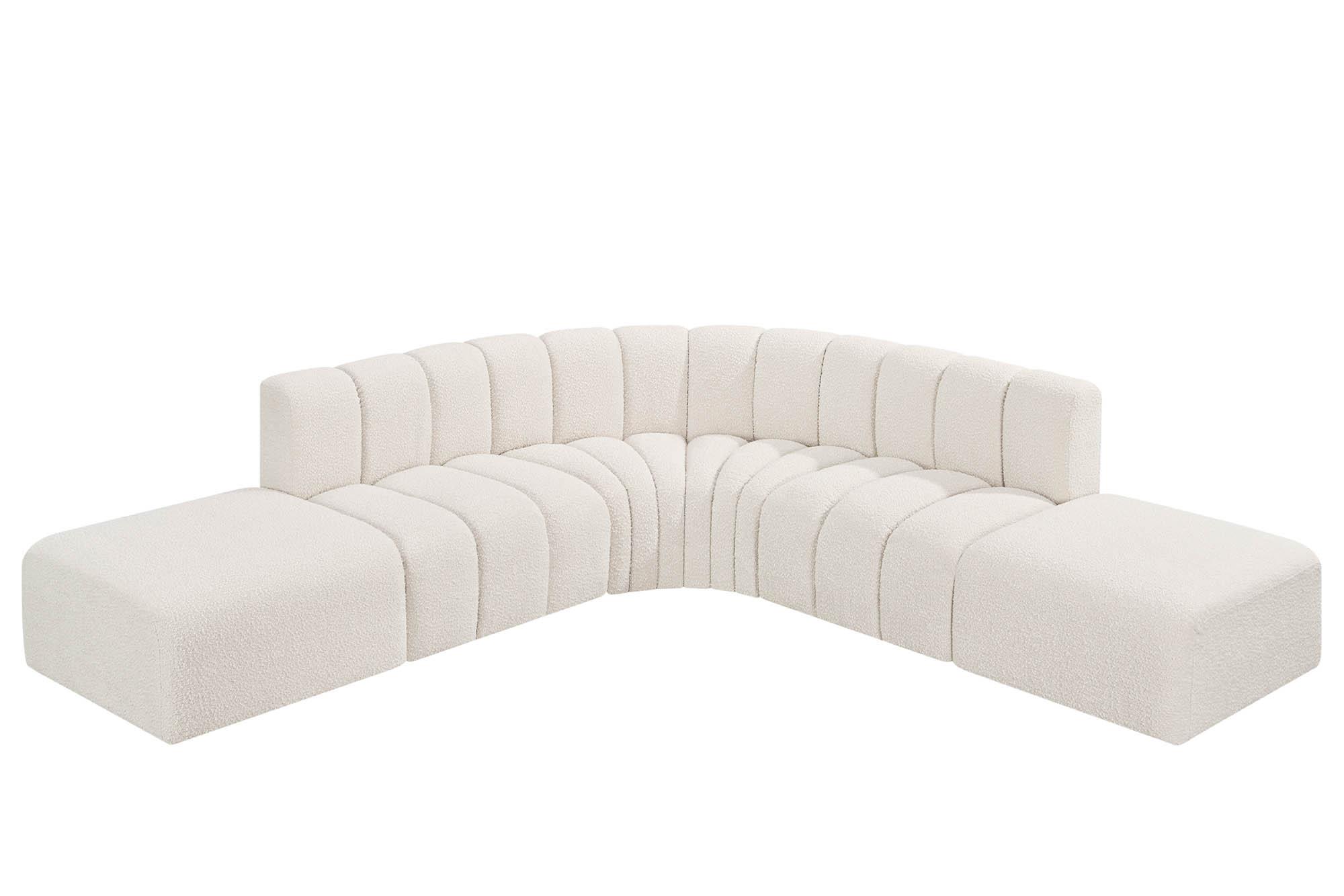 

        
Meridian Furniture ARC 102Cream-S6C Modular Sectional Sofa Cream Boucle 094308297057
