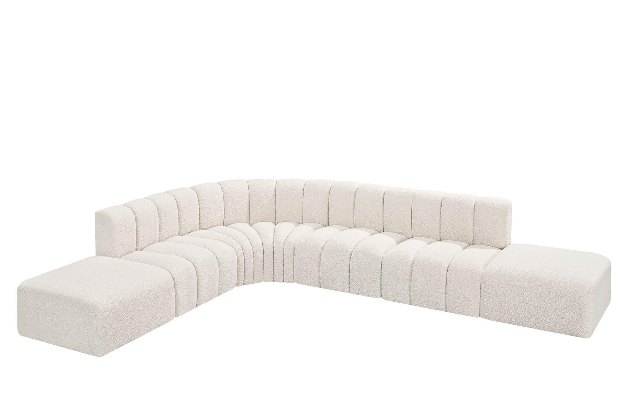 

        
Meridian Furniture ARC 102Cream-S7A Modular Sectional Sofa Cream Boucle 094308297071
