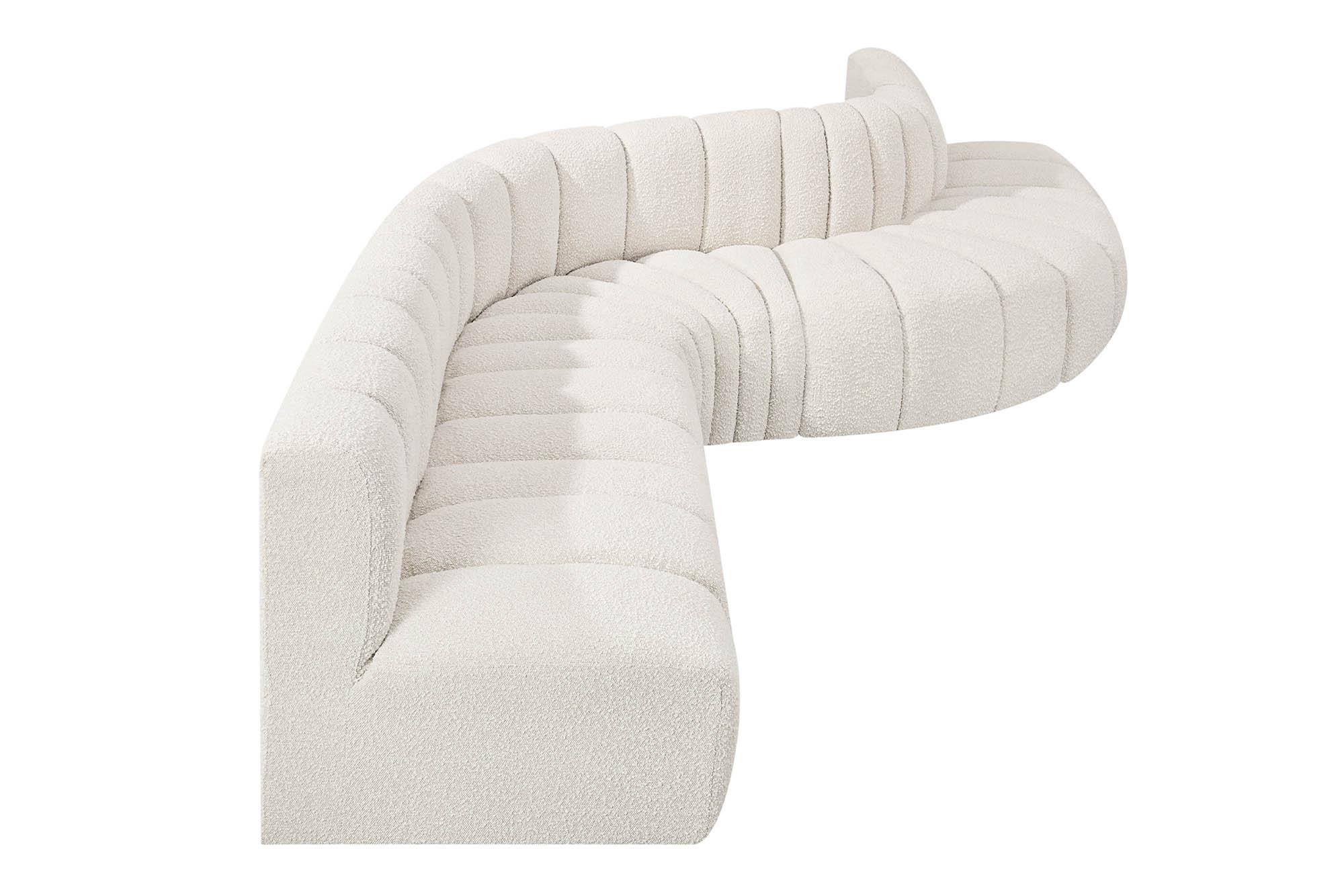

        
Meridian Furniture ARC 102Cream-S7C Modular Sectional Sofa Cream Boucle 094308297095
