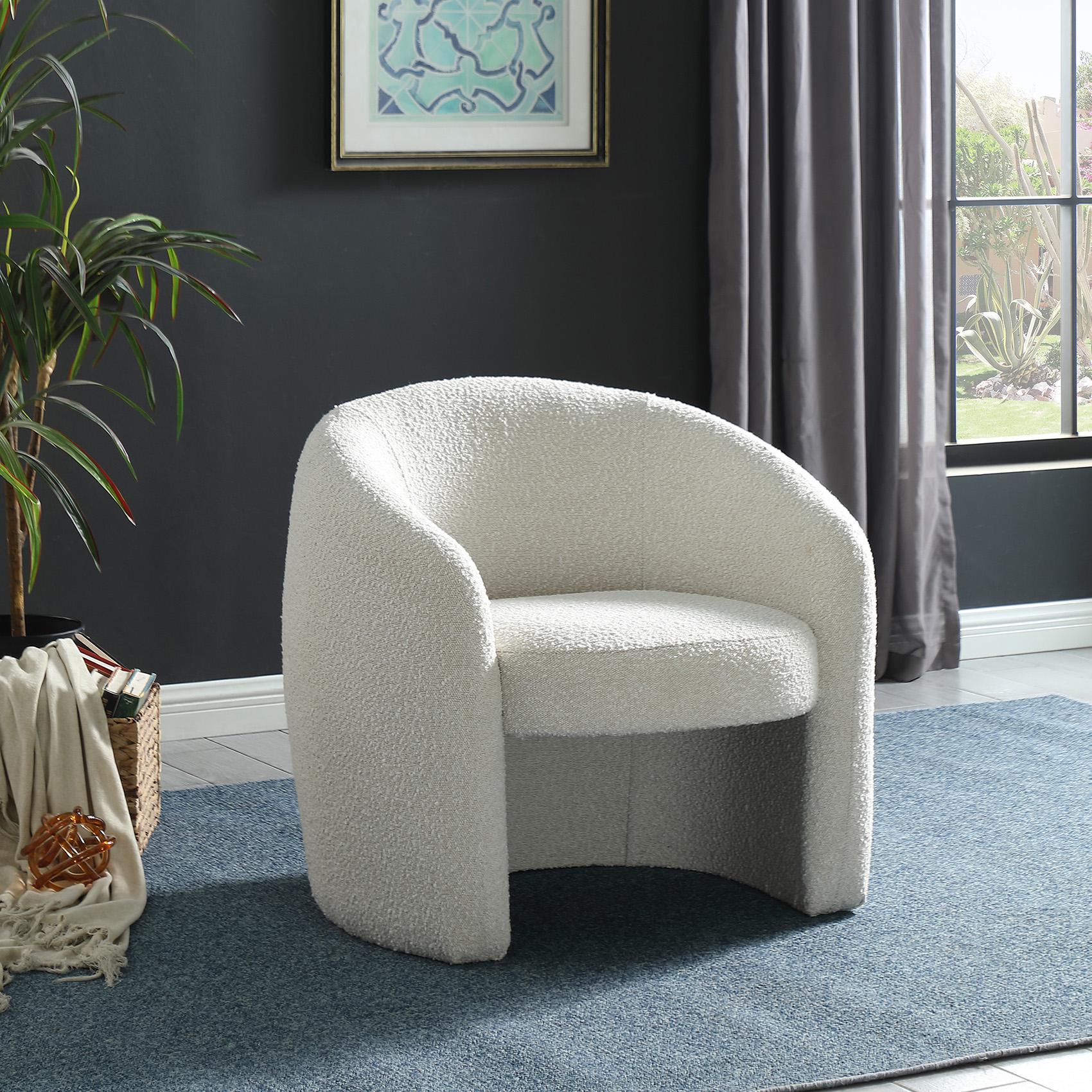 

    
Cream Boucle Fabric Accent Chair ACADIA 543Cream Meridian Modern Contemporary
