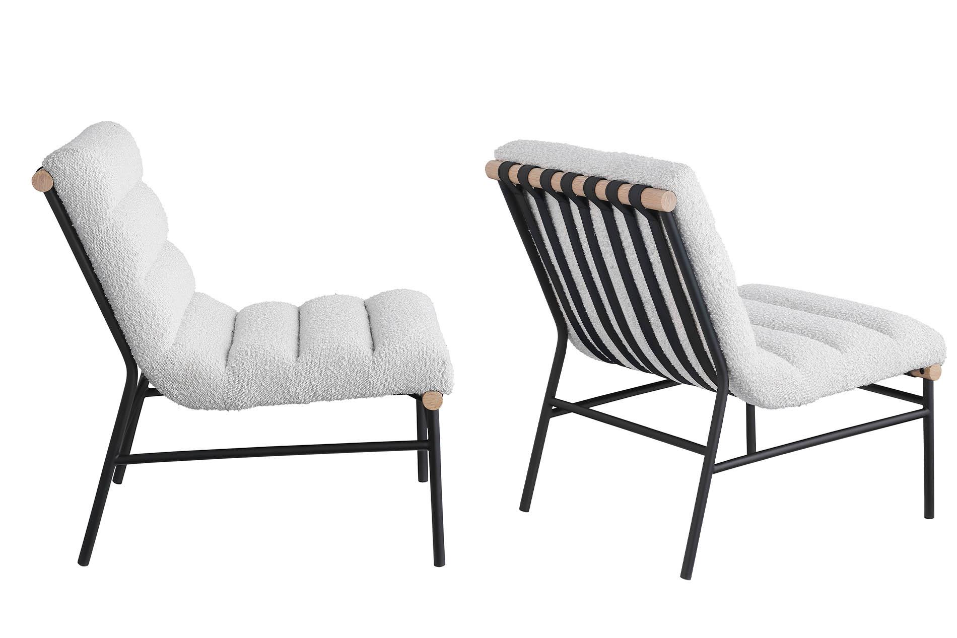 Contemporary, Modern Accent Chair Set 411Cream-Set 411Cream-Set in Cream 