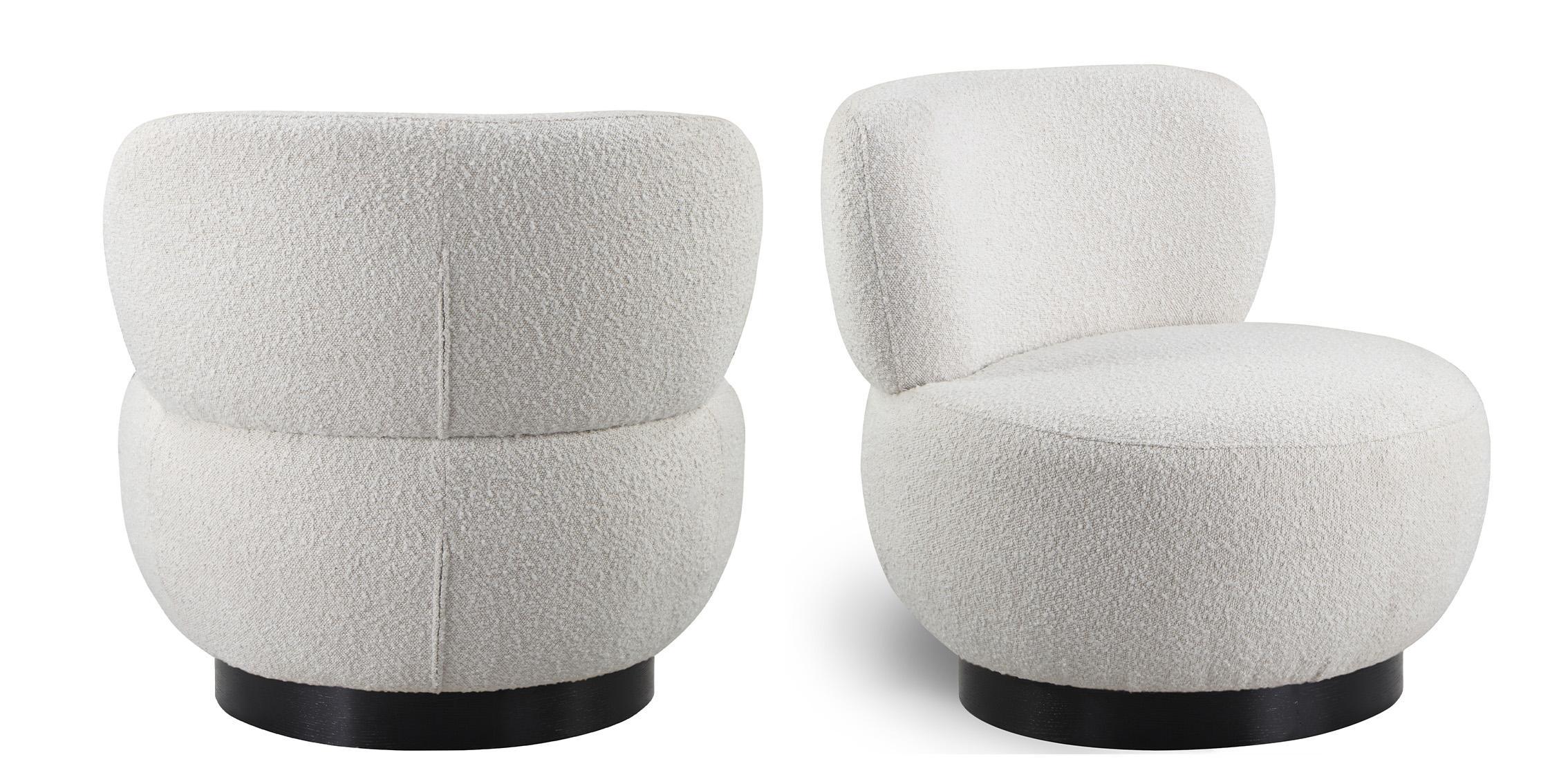 

    
Cream Boucle Fabric Chair Set 2Pcs CALAIS 557Cream Meridian Mid-Century Modern
