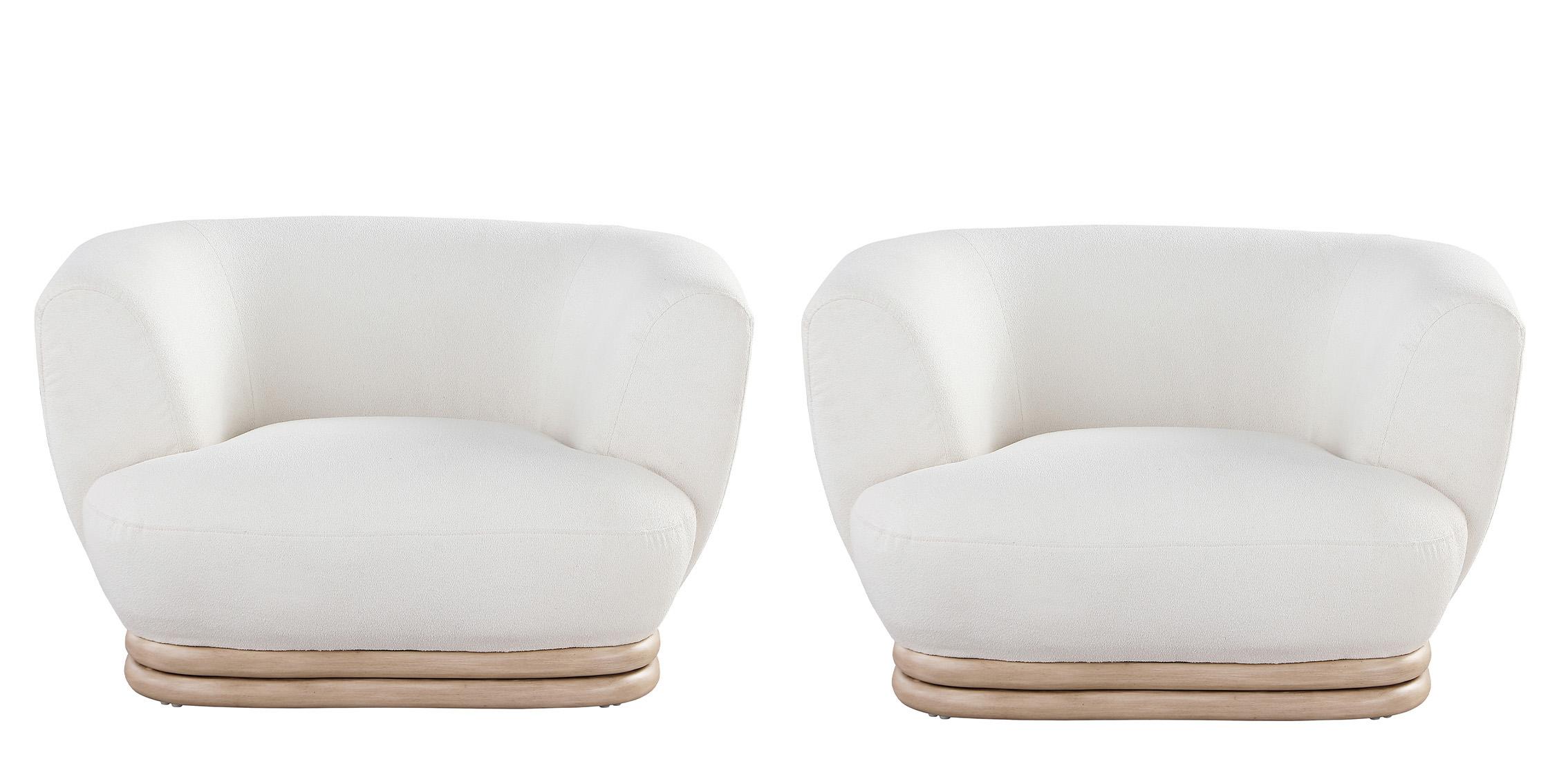 

    
Cream Boucle Fabric Chair Set 2Pcs KIPTON 648Cream-C Meridian Mid-Century Modern
