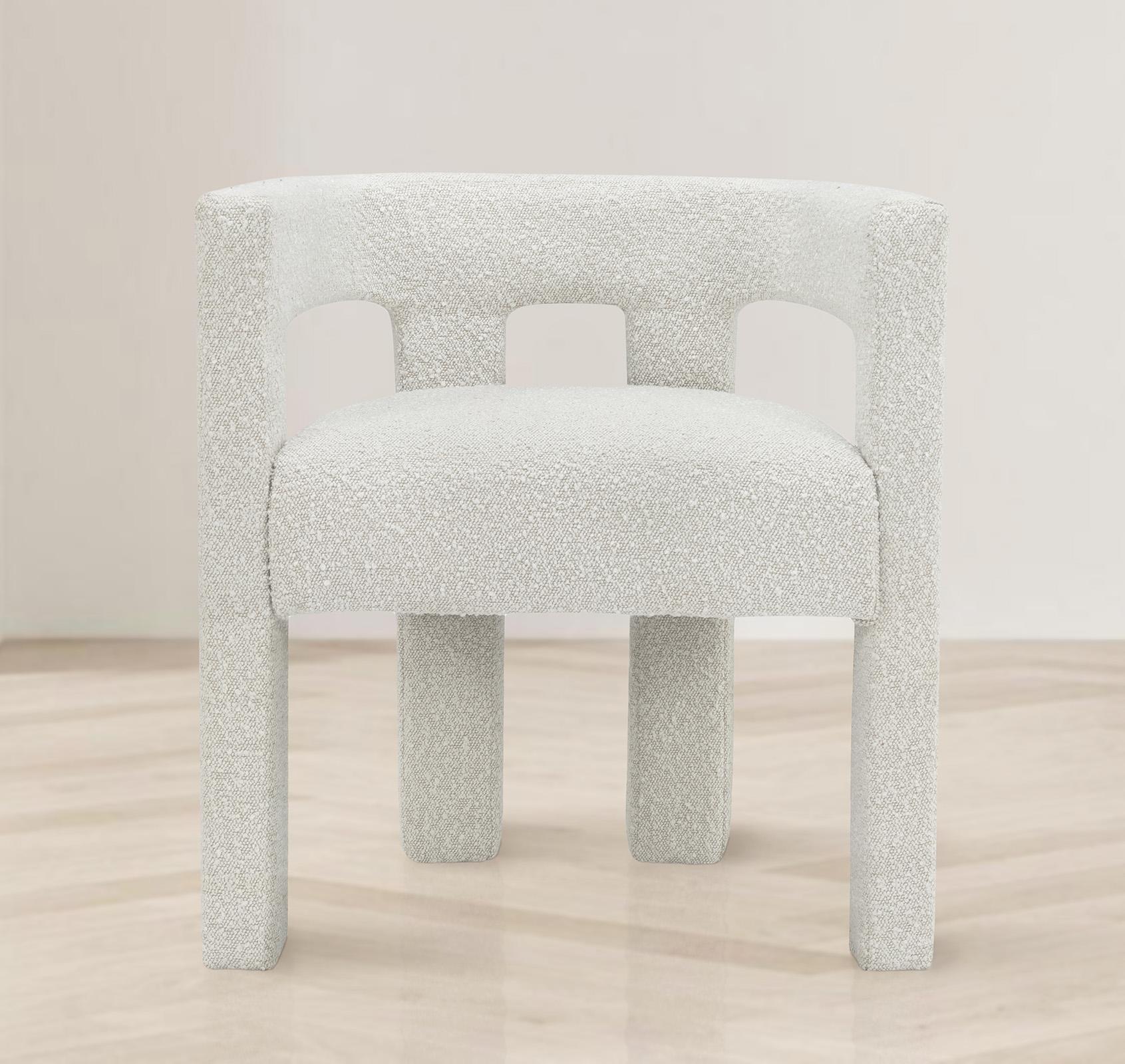 

        
Meridian Furniture ATHENA 864Cream-C Dining Chair Set Cream Boucle Fabric 094308268194
