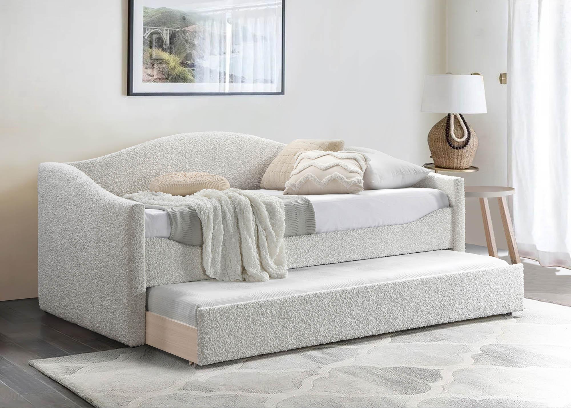 

    
Cream Boucle Twin Daybed ARLO ArloCream-T Meridian Modern Contemporary
