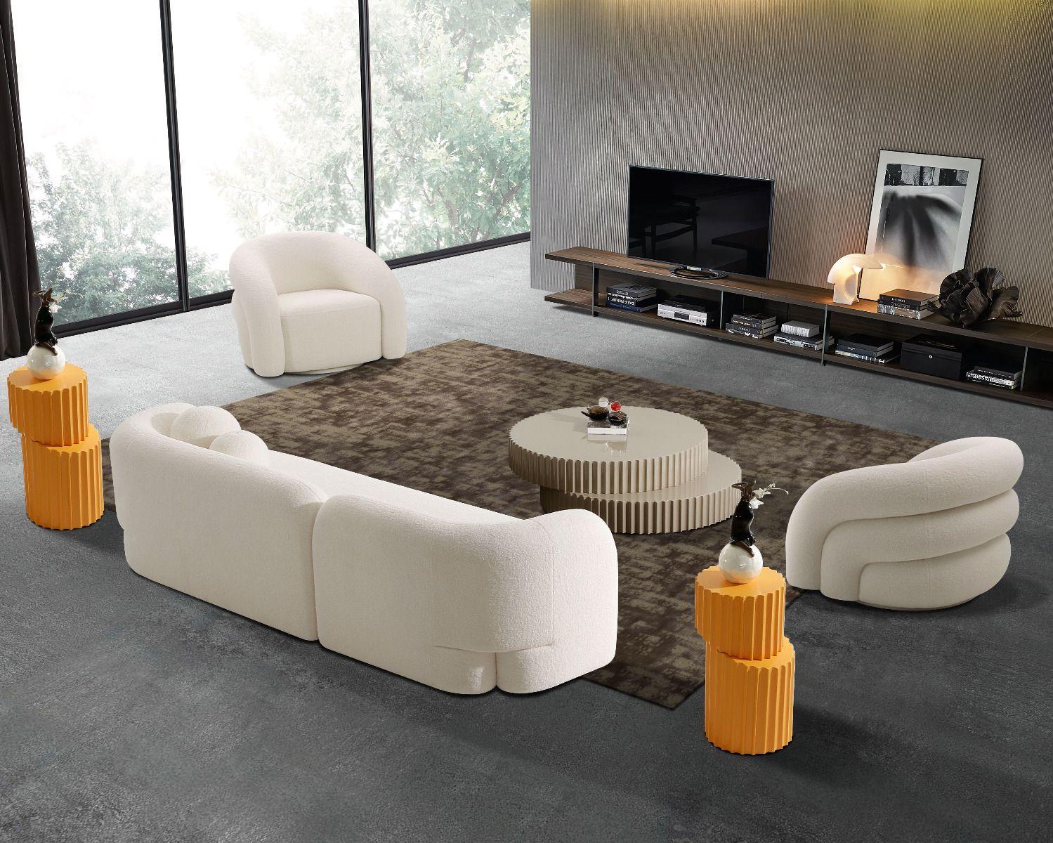 

    
Cream Fabric Extra Long Tufted Sofa Set 3Pcs AE3810-4S American Eagle
