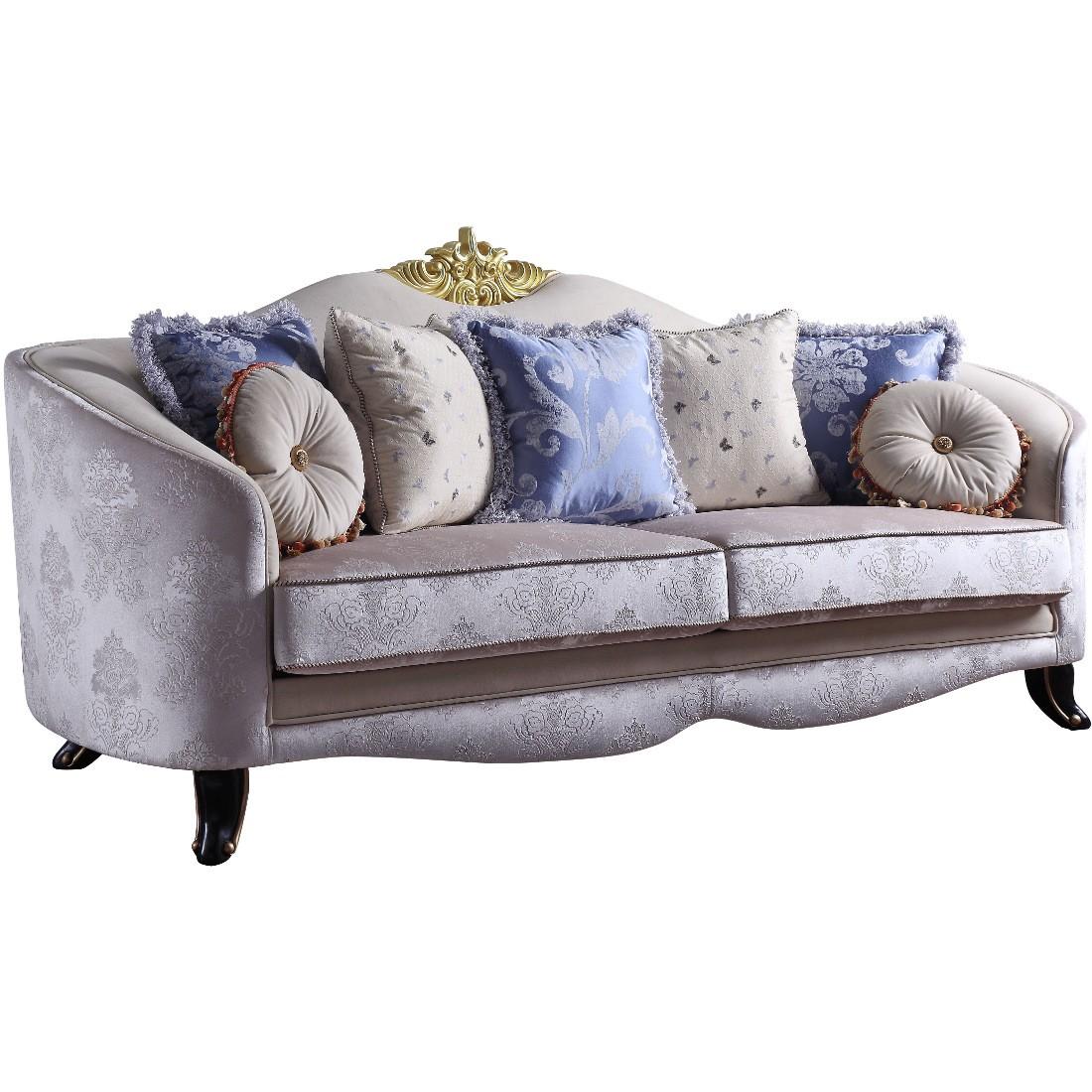 

    
Luxury Cream Fabric Sofa Sheridan-53945 Acme Traditional Classic
