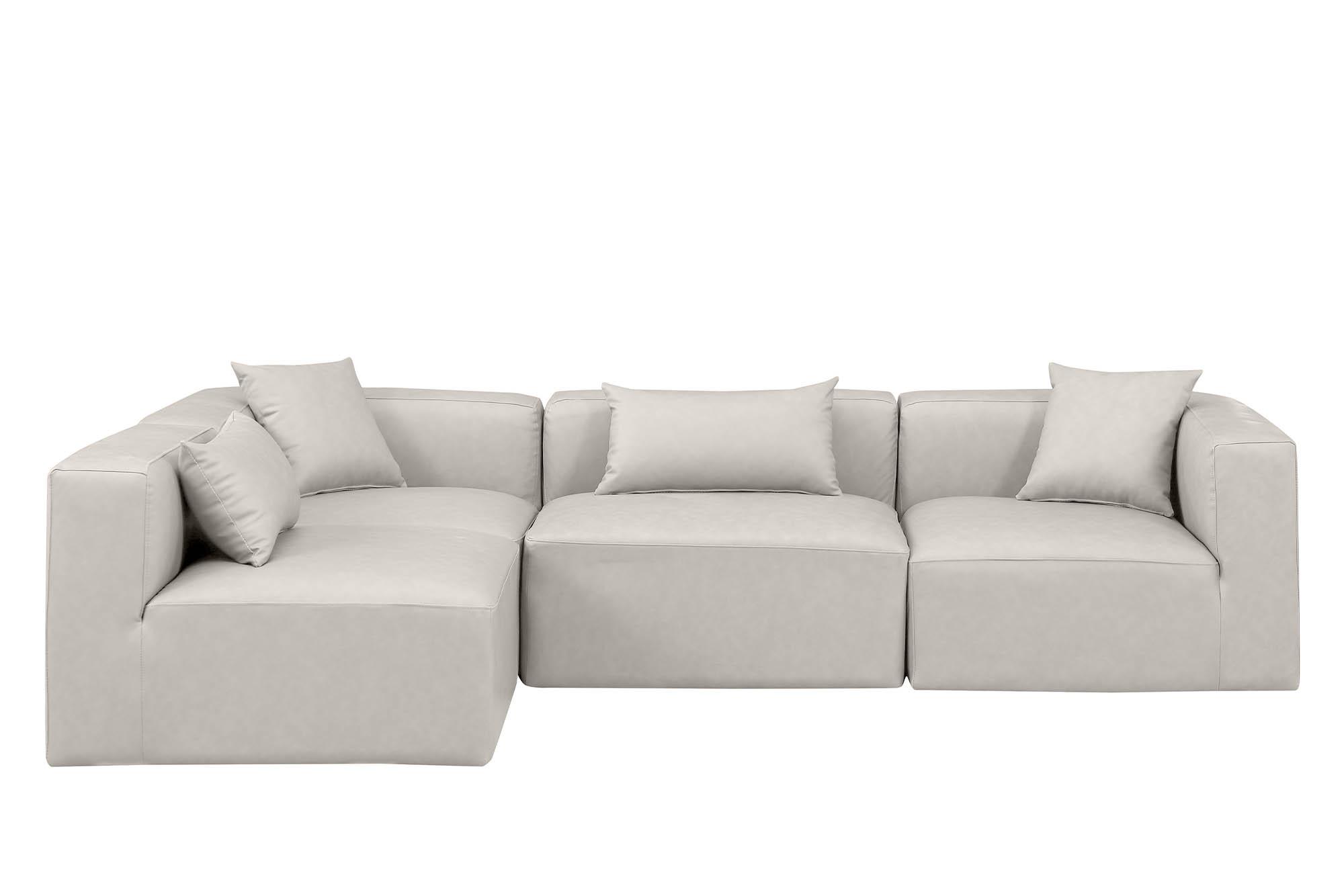 

        
Meridian Furniture CUBE 668Cream-Sec4B Modular Sectional Sofa Cream Faux Leather 094308317052
