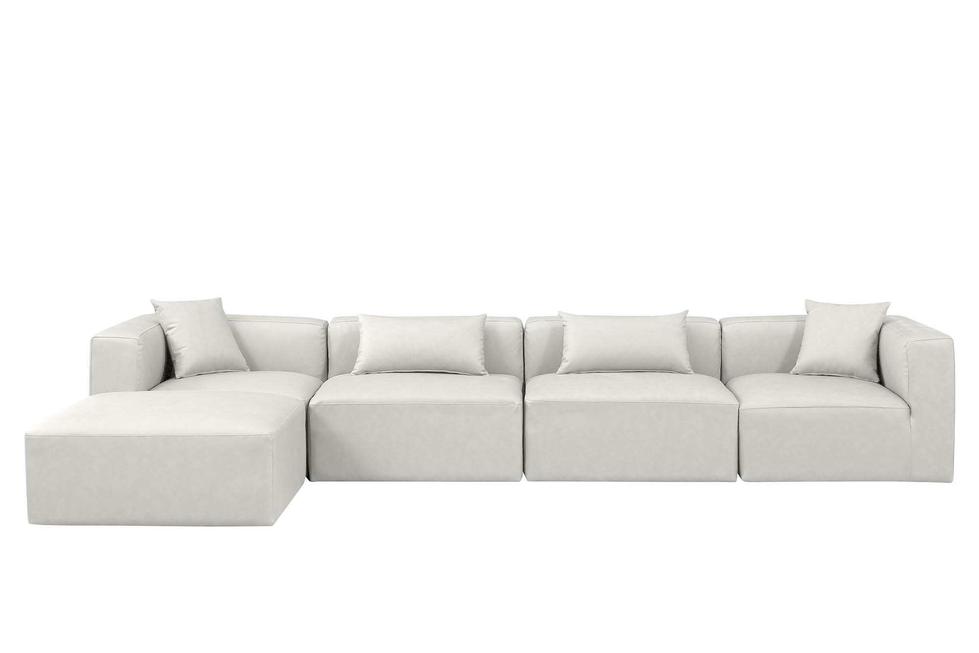 

        
Meridian Furniture CUBE 668Cream-Sec5A Modular Sectional Sofa Cream Faux Leather 094308317069
