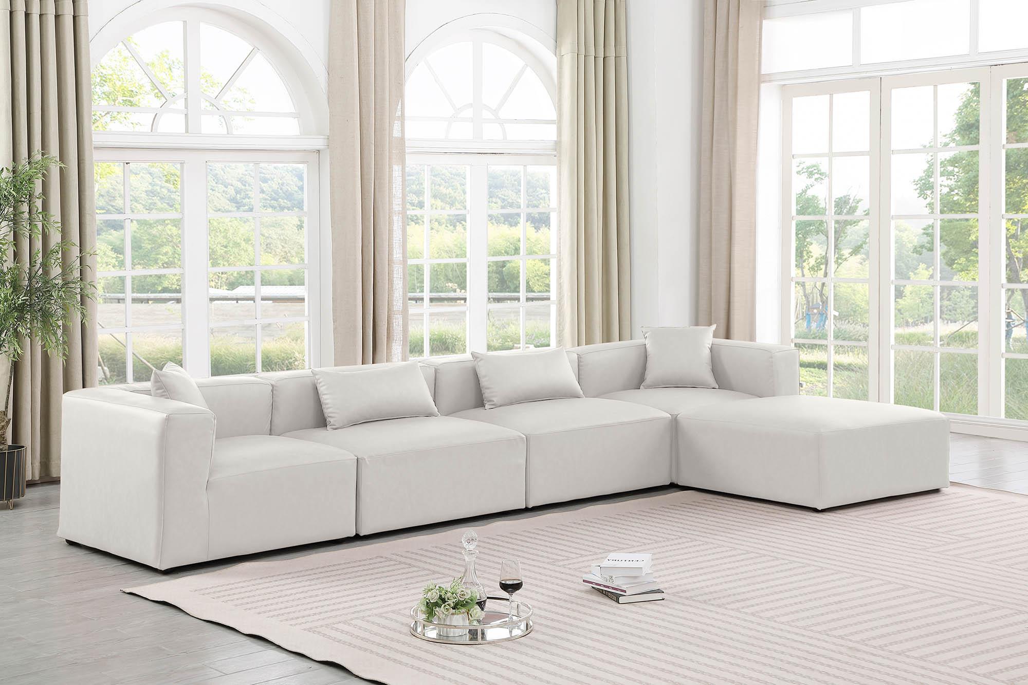

    
Cream Faux Leather Modular Sectional CUBE 668Cream-Sec5A Meridian Contemporary

