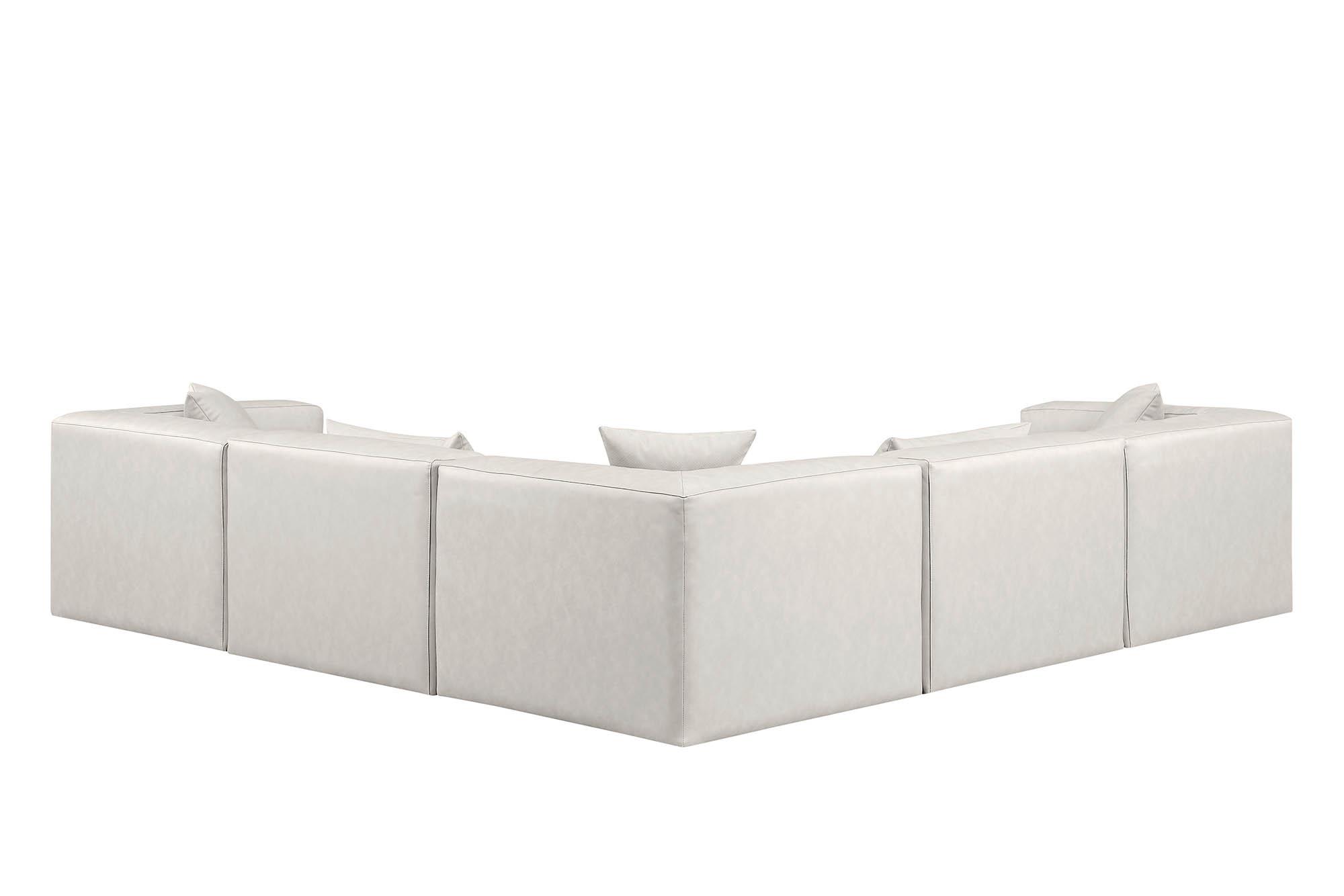 

        
Meridian Furniture CUBE 668Cream-Sec5C Modular Sectional Sofa Cream Faux Leather 094308317083
