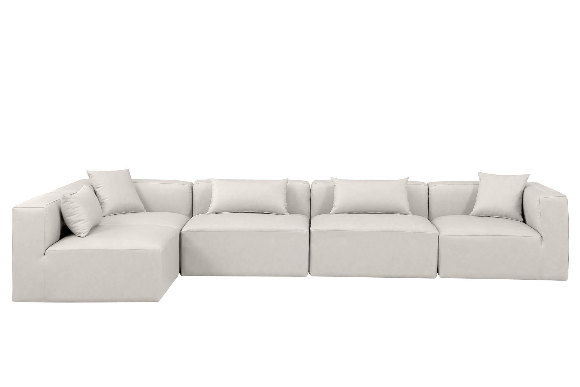

        
Meridian Furniture CUBE 668Cream-Sec5D Modular Sectional Sofa Cream Faux Leather 094308317090
