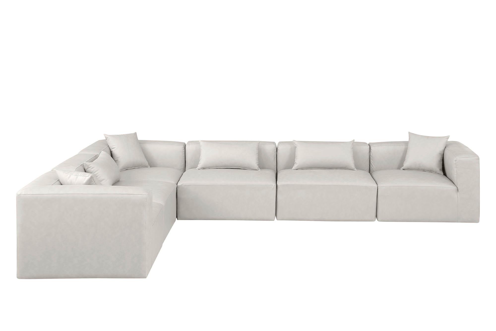 

        
Meridian Furniture CUBE 668Cream-Sec6A Modular Sectional Sofa Cream Faux Leather 094308317106
