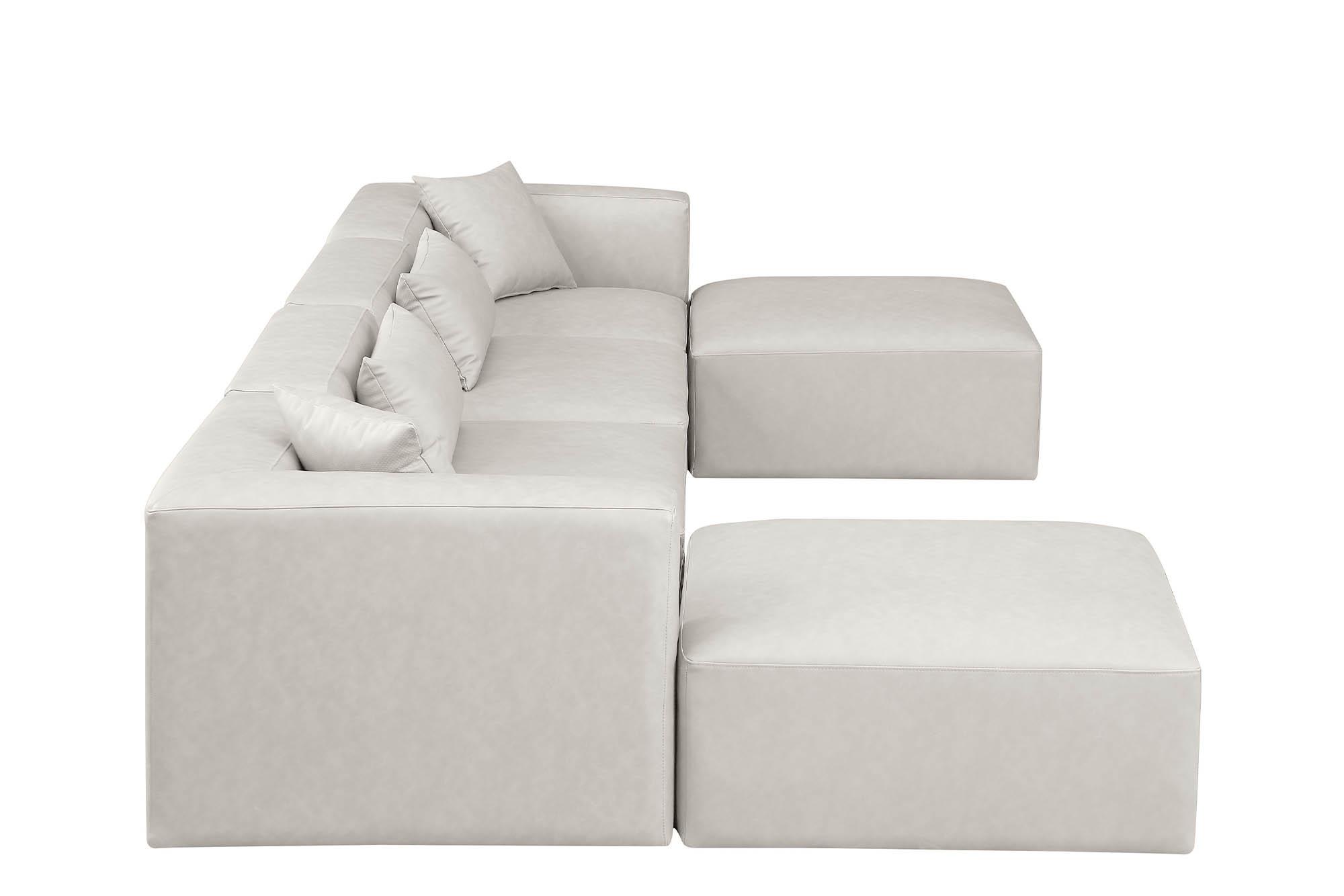 

        
Meridian Furniture CUBE 668Cream-Sec6B Modular Sectional Sofa Cream Faux Leather 094308317113
