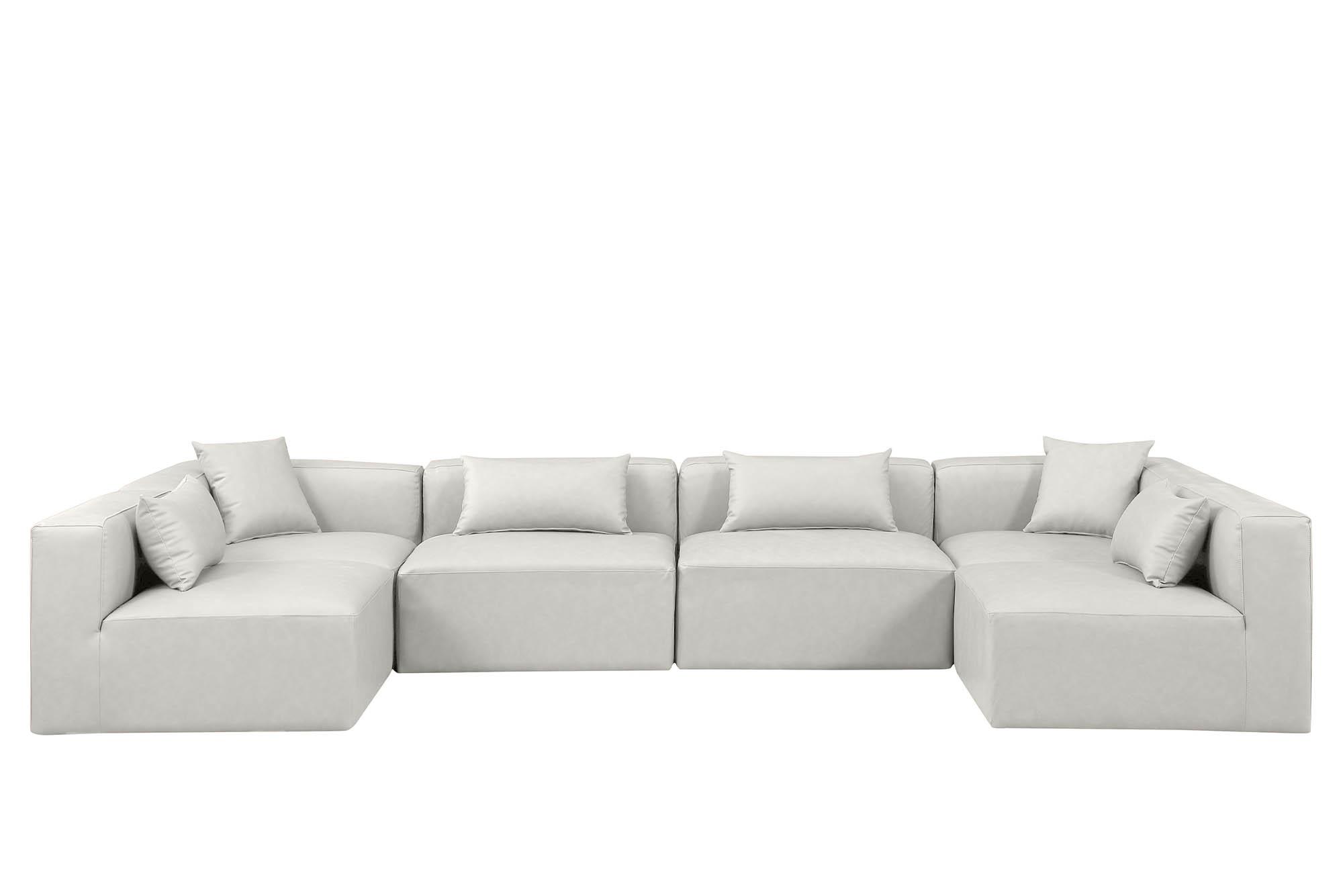 

        
Meridian Furniture CUBE 668Cream-Sec6D Modular Sectional Sofa Cream Faux Leather 094308317137
