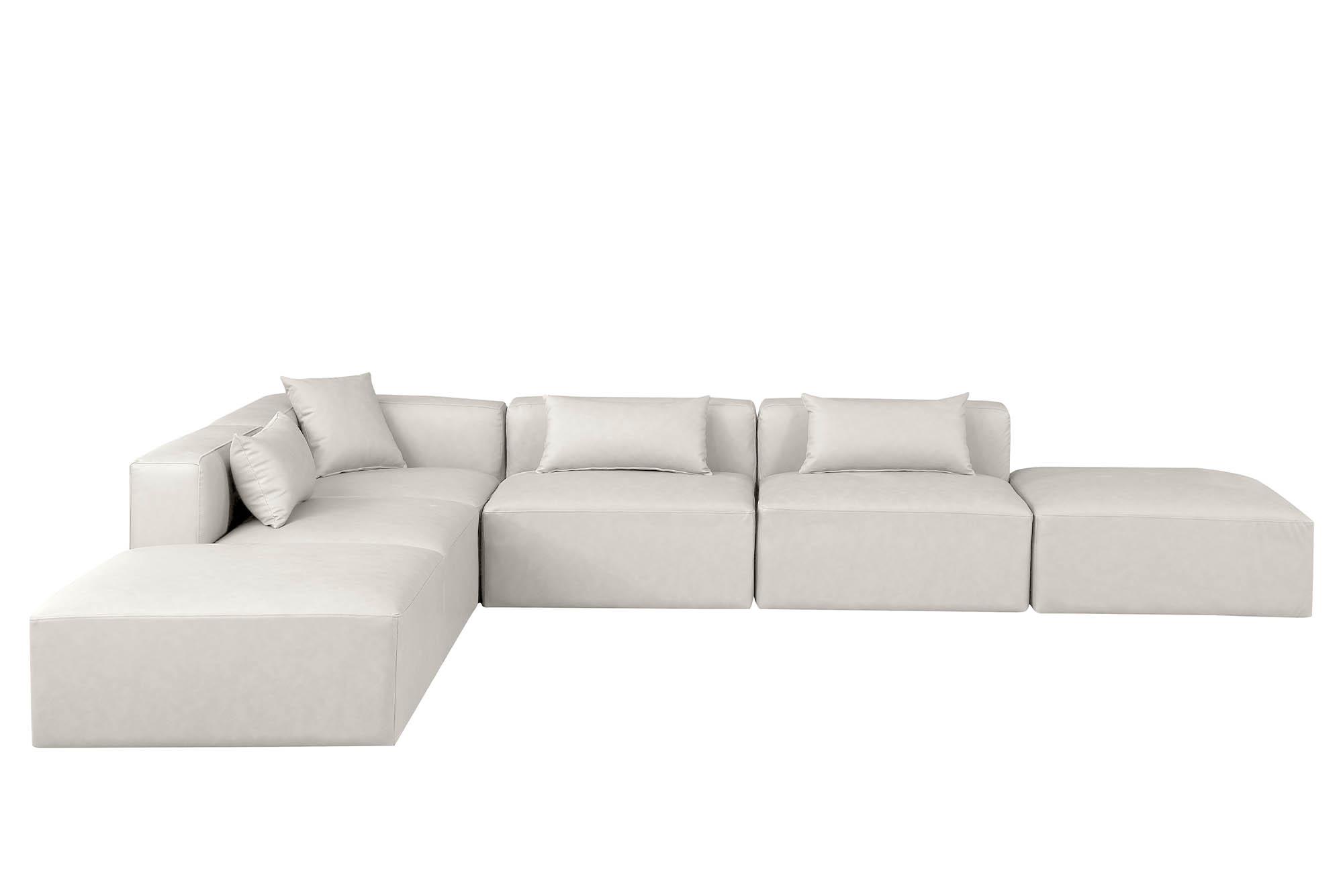 

        
Meridian Furniture CUBE 668Cream-Sec6E Modular Sectional Sofa Cream Faux Leather 094308317144
