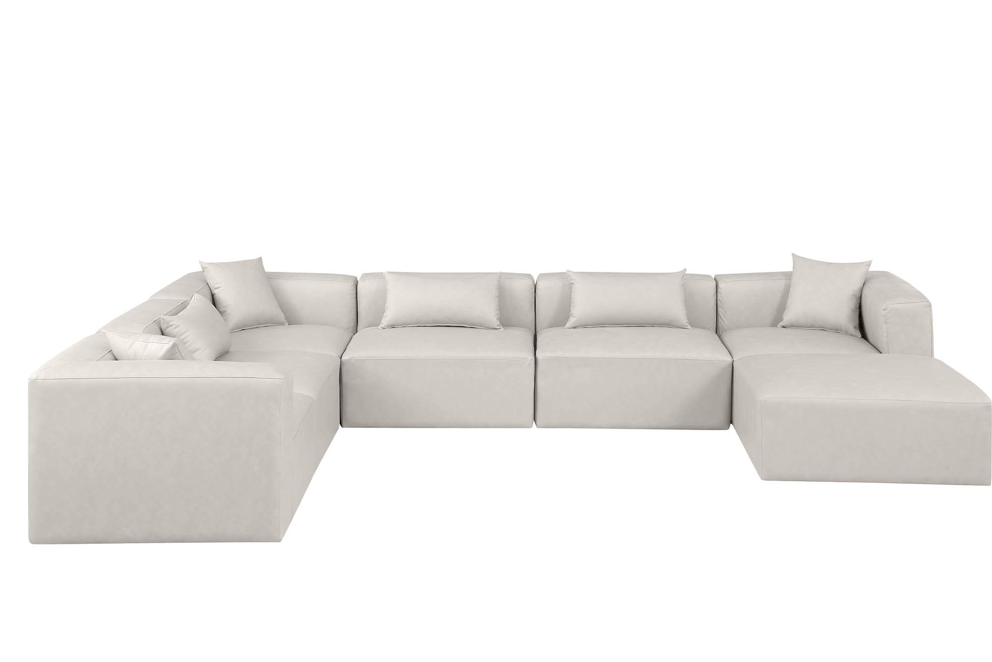 

        
Meridian Furniture CUBE 668Cream-Sec7A Modular Sectional Sofa Cream Faux Leather 094308317151
