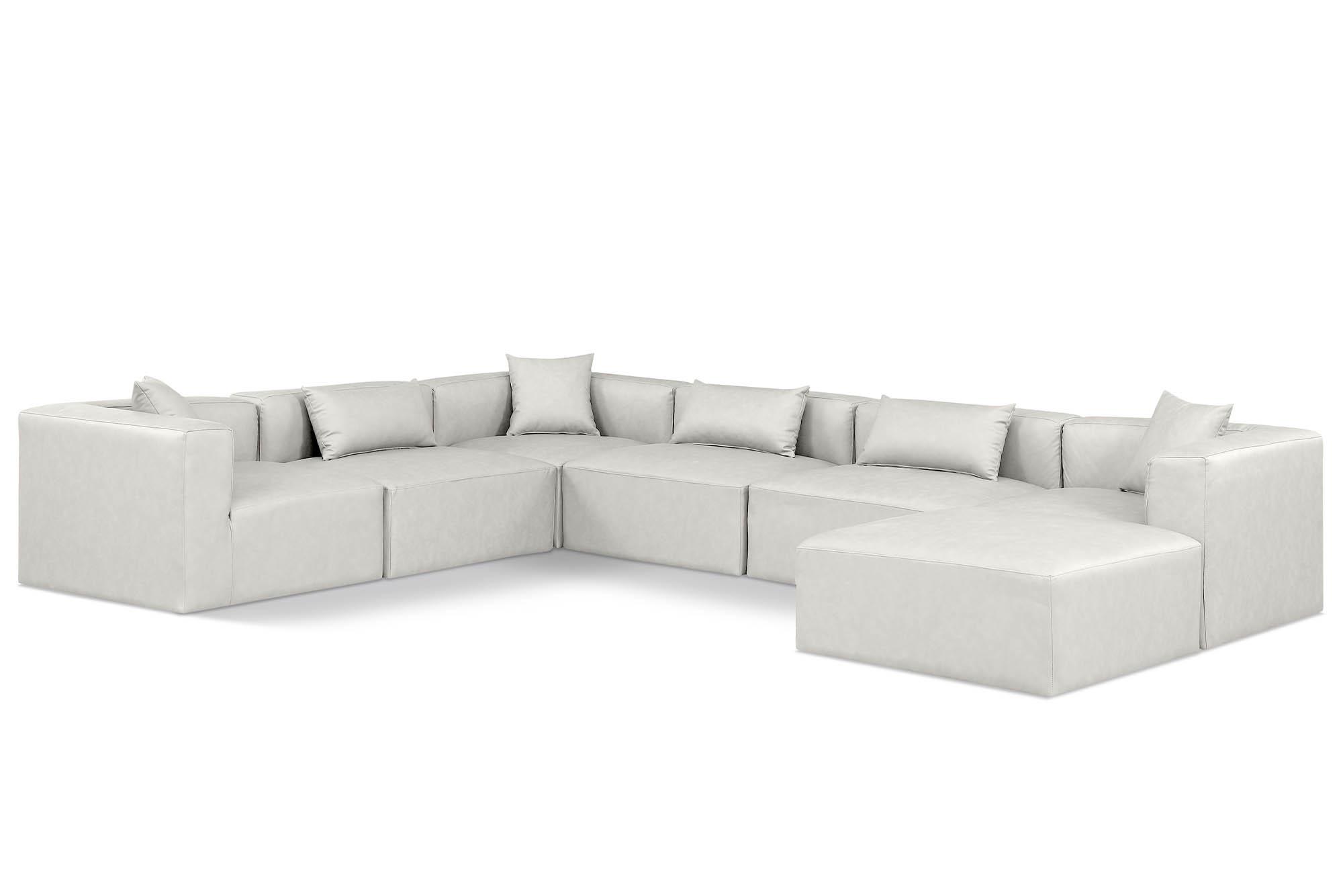 

    
Cream Faux Leather Modular Sectional CUBE 668Cream-Sec7A Meridian Contemporary
