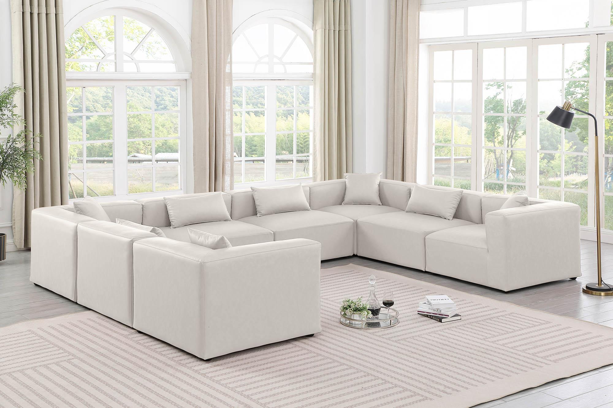 

    
Cream Faux Leather Modular Sectional CUBE 668Cream-Sec8A Meridian Contemporary
