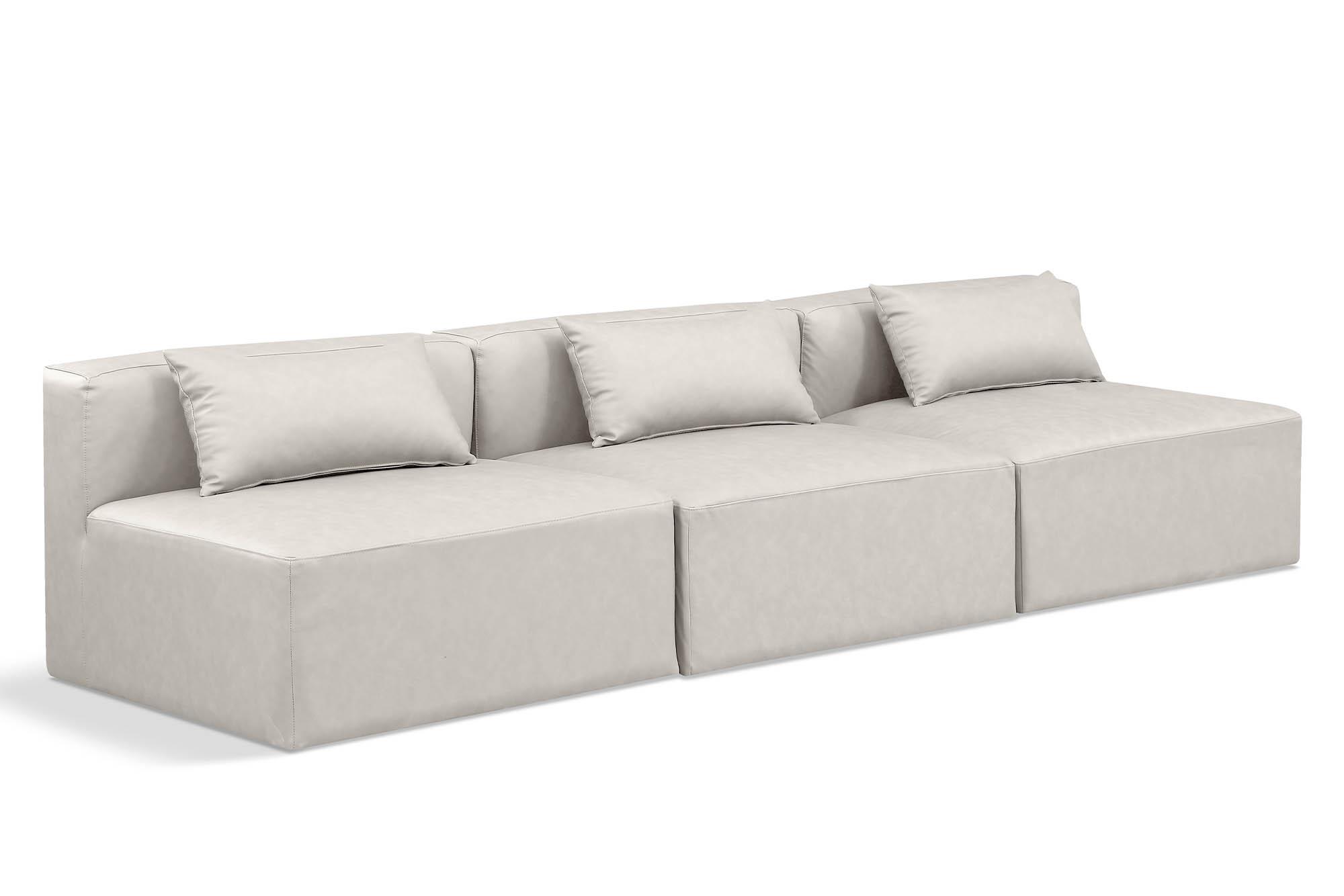 

    
Cream Faux Leather Modular Sofa CUBE 668Cream-S108A Meridian Contemporary

