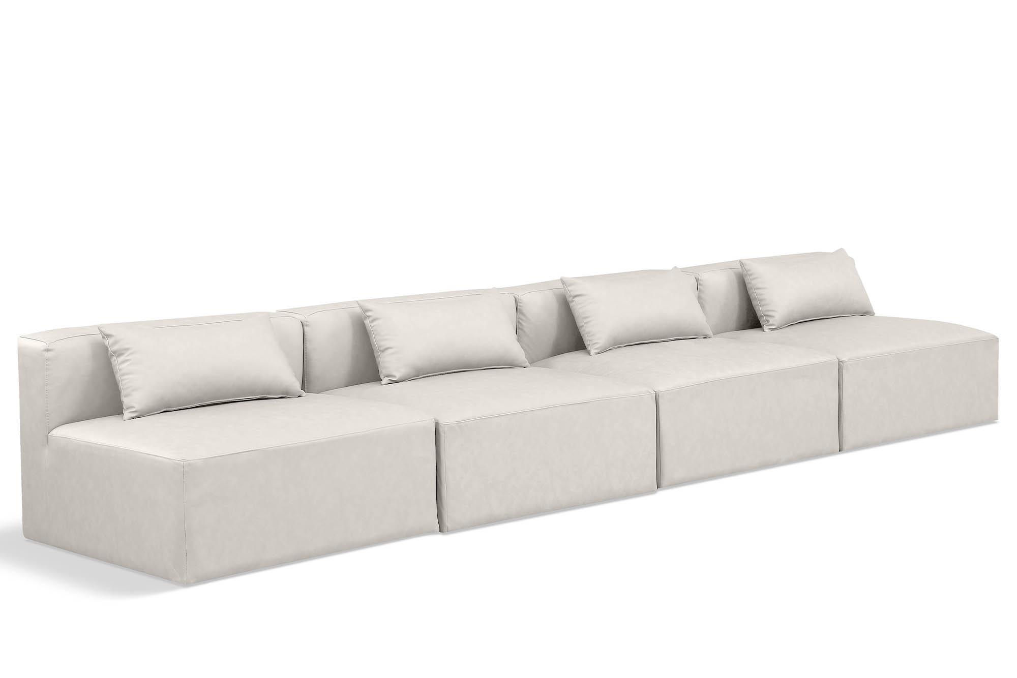

    
Cream Faux Leather Modular Sofa CUBE 668Cream-S144A Meridian Contemporary
